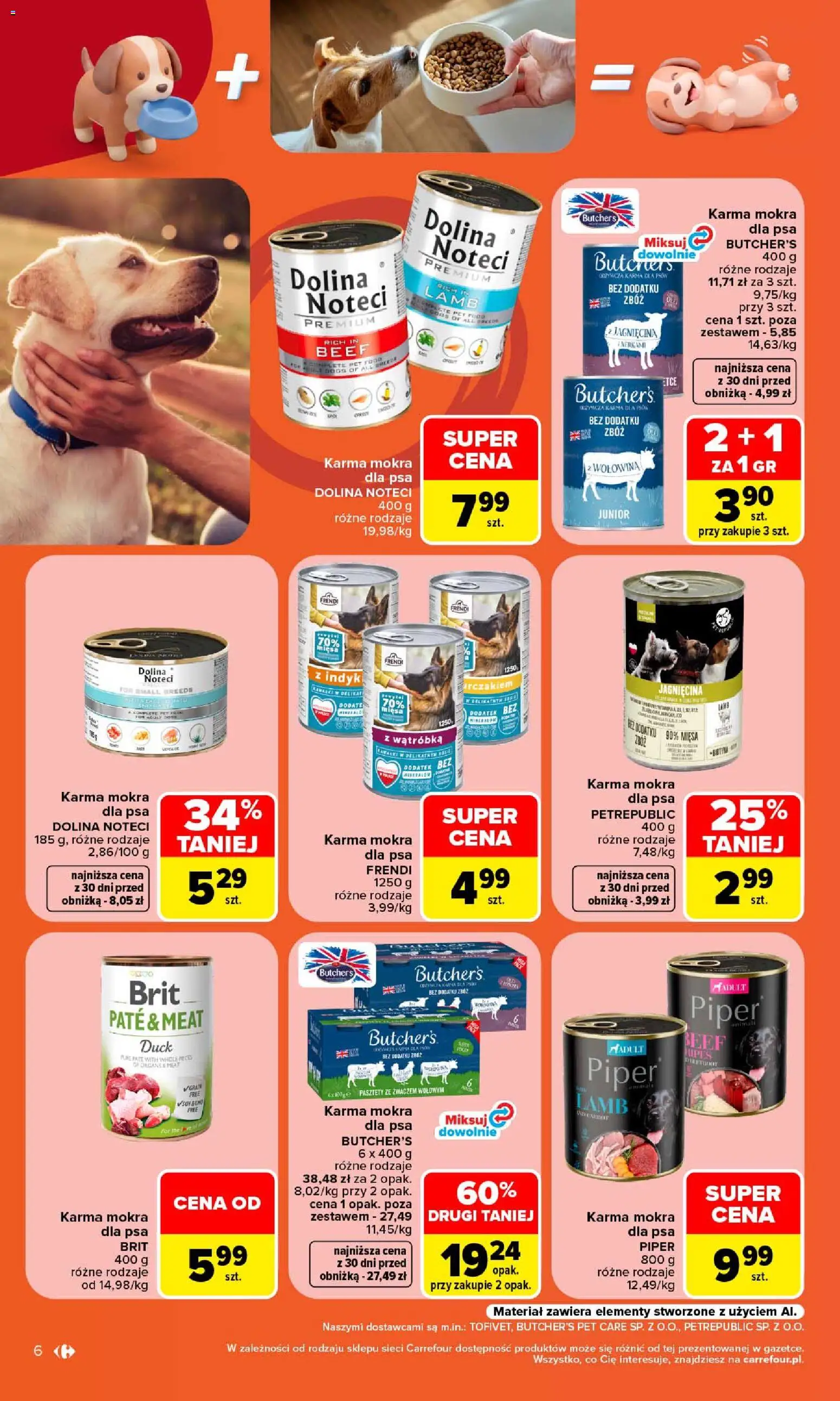 Carrefour gazetka - Pupilove od 14.09.2026 | Strona: 8 | Produkty: Indyk, Jagnięcina, Karma dla psów, Dolina noteci