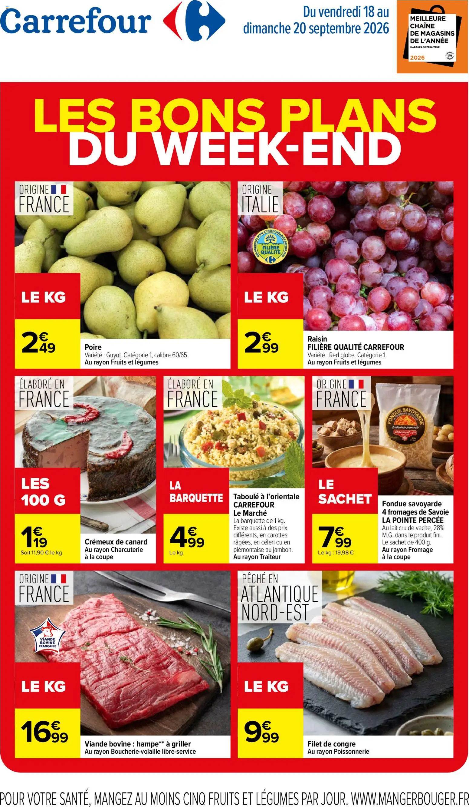 {H1} | Page: 1 | Produits: Canard, Poissonnerie, Taboulé, Lait