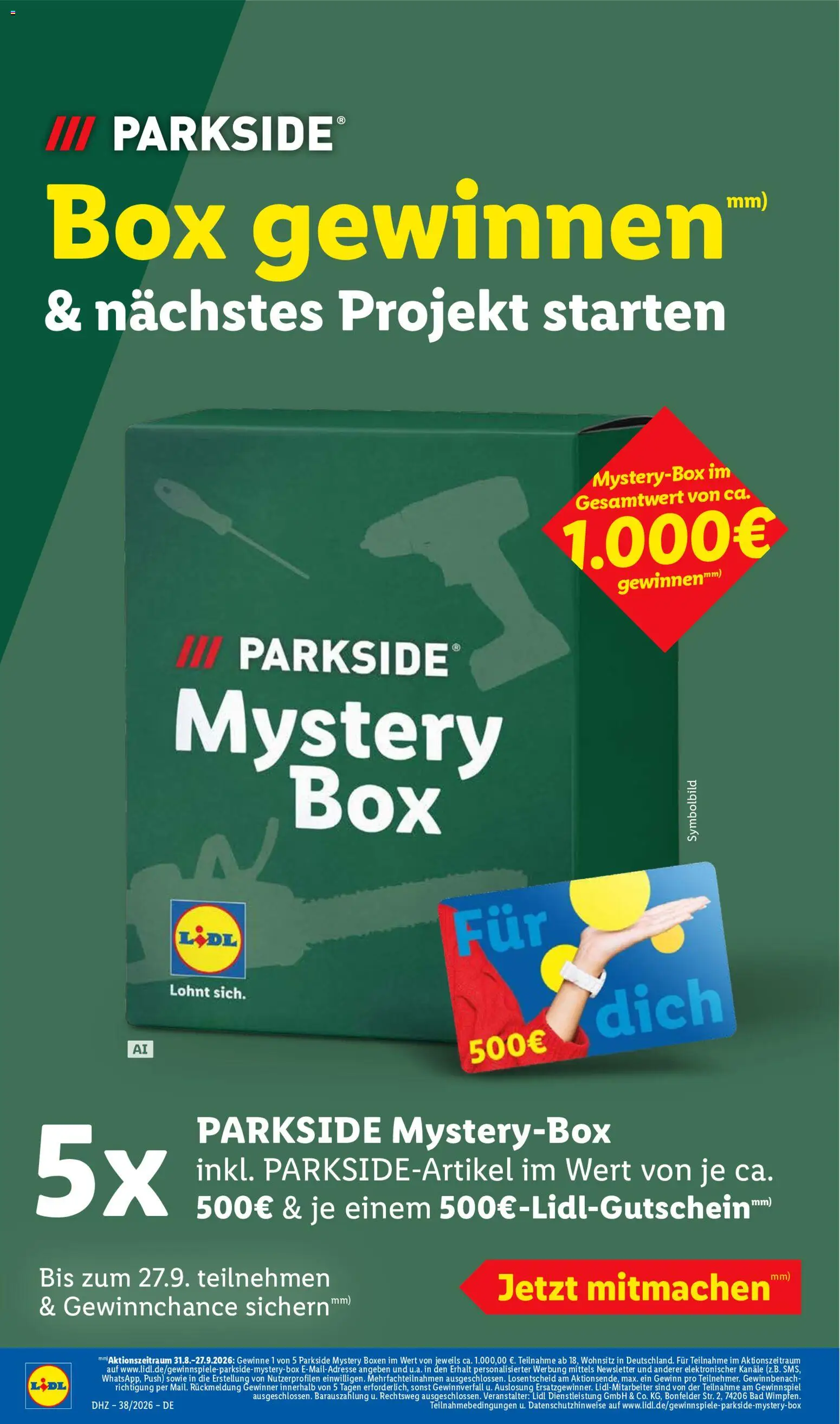 Lidl Německo leták od 14.09.2026 | Strana: 42 | Produkty: Box, Parkside