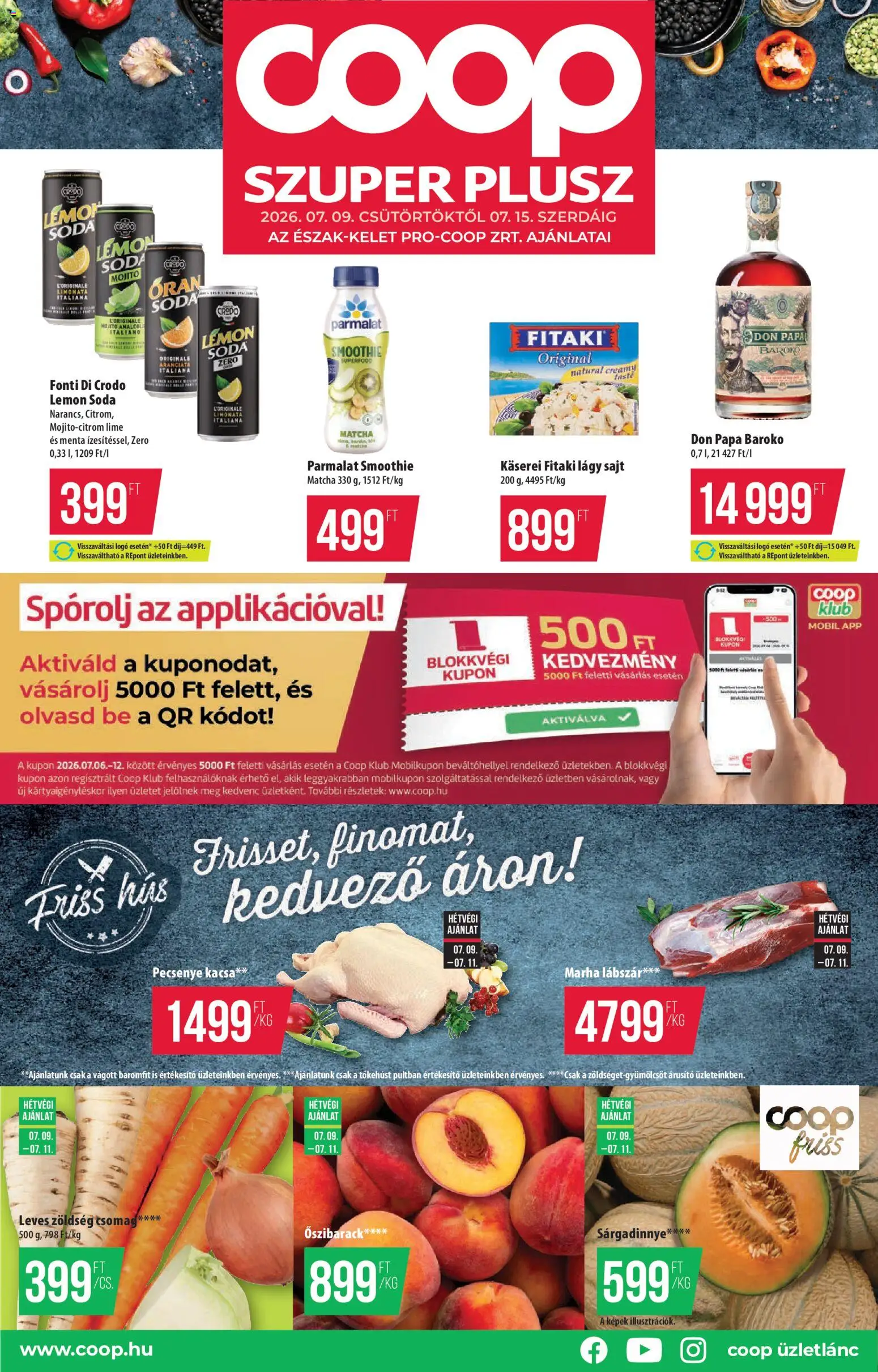 COOP akciós ujság - amely érvényes a következő dátumtól: 09.07.2026 | Oldal: 1