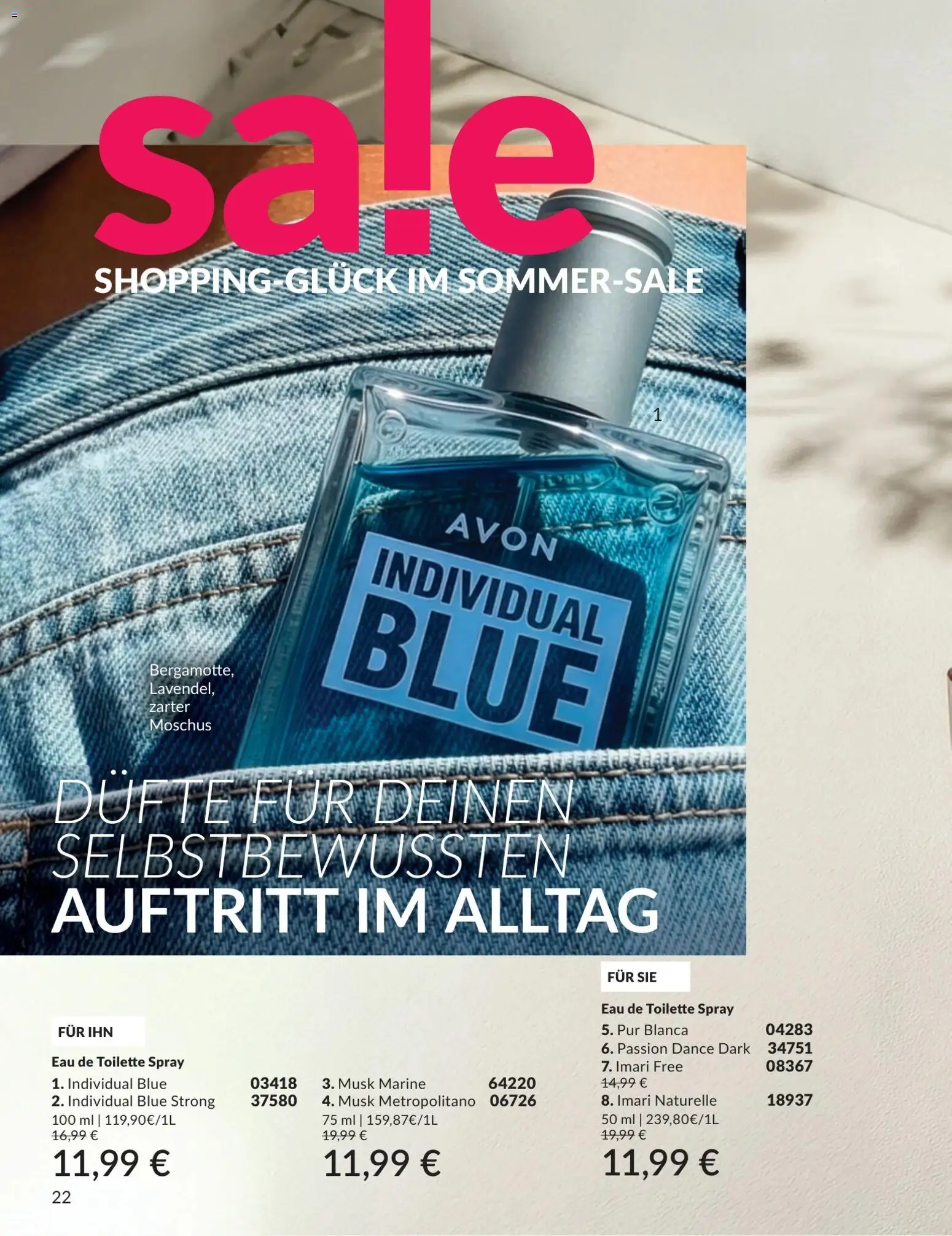 AVON Katalog Juli 2026 – gültig ab 01.07.2026 | Seite: 22 | Produkte: Toilette, Eau de Toilette