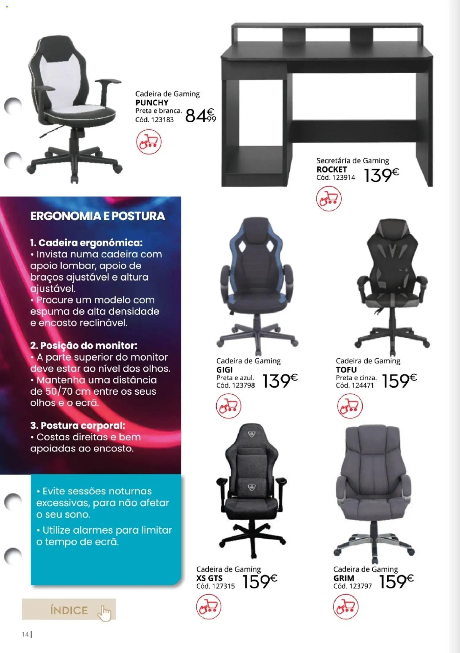 Conforama Escritórios for all │ válido de 12/08/2026 | Página: 14 | Produtos: Monitor, Tofu, Cadeira