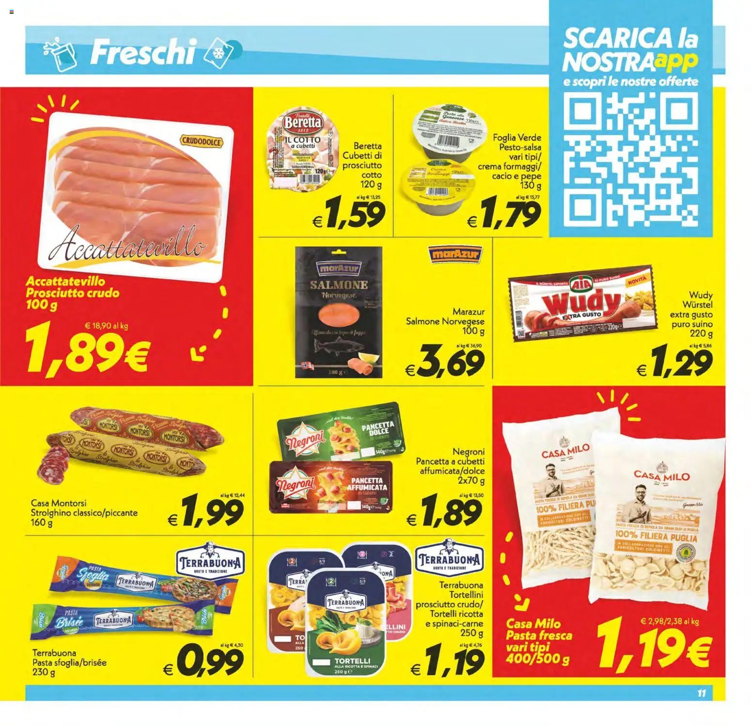 Volantino SuperConveniente del 29.05.2026 | Pagina: 11 | Prodotti: Crema, Salmone, Pasta, Tortelli