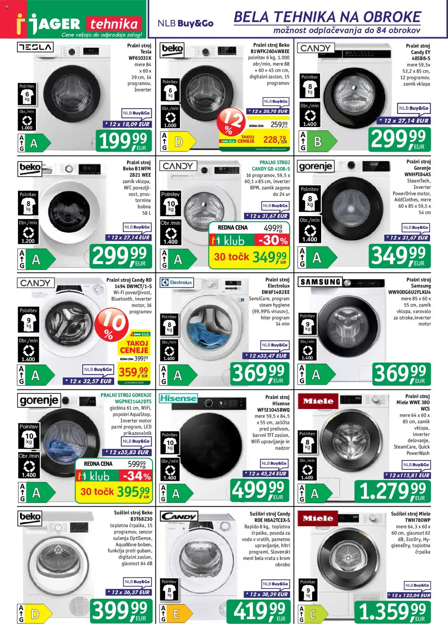 Novi Jager katalog ponudbe – veljaven od 01.07.2026 | Stran: 10 | Izdelki: Črpalka, Pralni stroj, Susilni stroj, Vrata