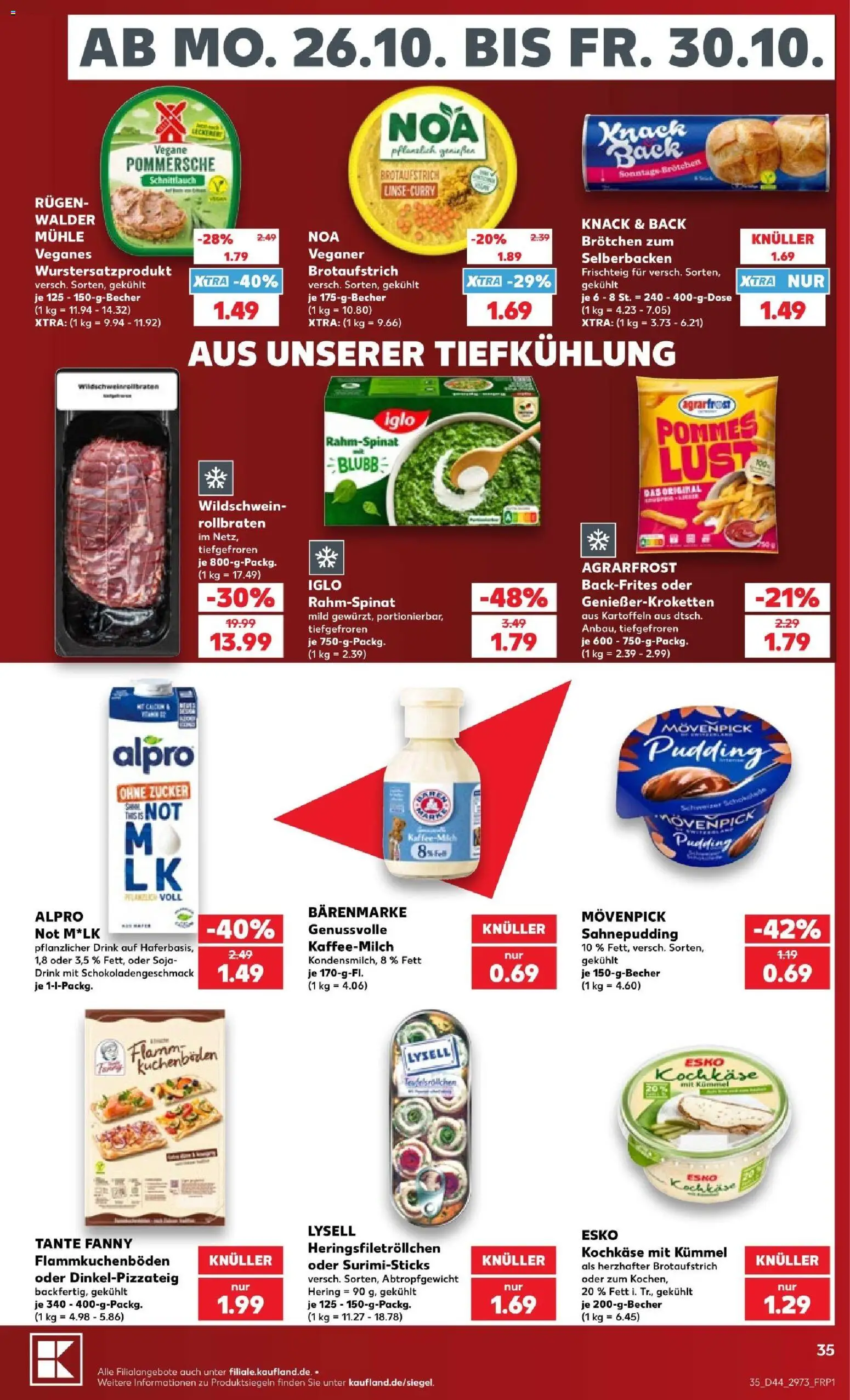 Kaufland Prospekt Leipzig – gültig ab 26.10.2026 | Seite: 35 | Produkte: Hering, Käse, Pudding, Zucker