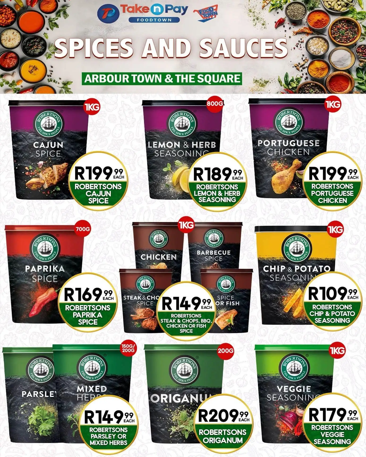 New Take n Pay catalogue – valid from 21/09/2026 | Page: 2 | Products: Steak, Sauces, Seasoning, Herbs