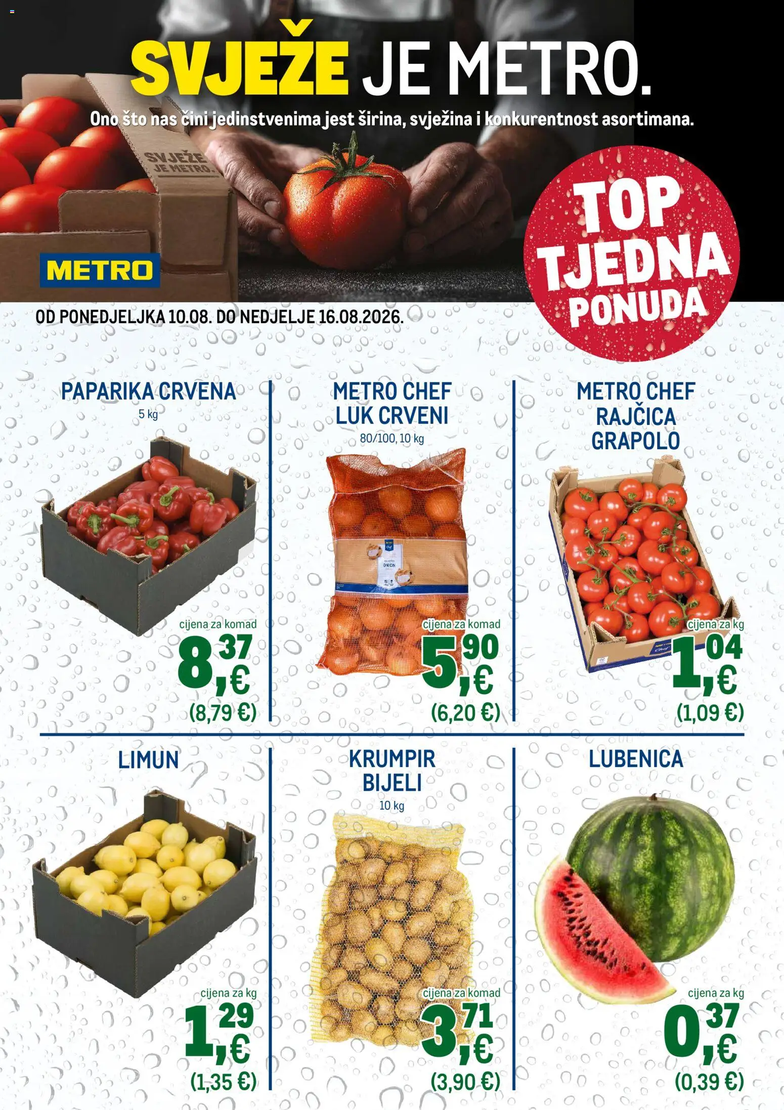 Metro katalog | vrijedi od 10.08.2026 | Stranica: 2 | Proizvodi: Krumpir, Luk, Limun, Lubenica