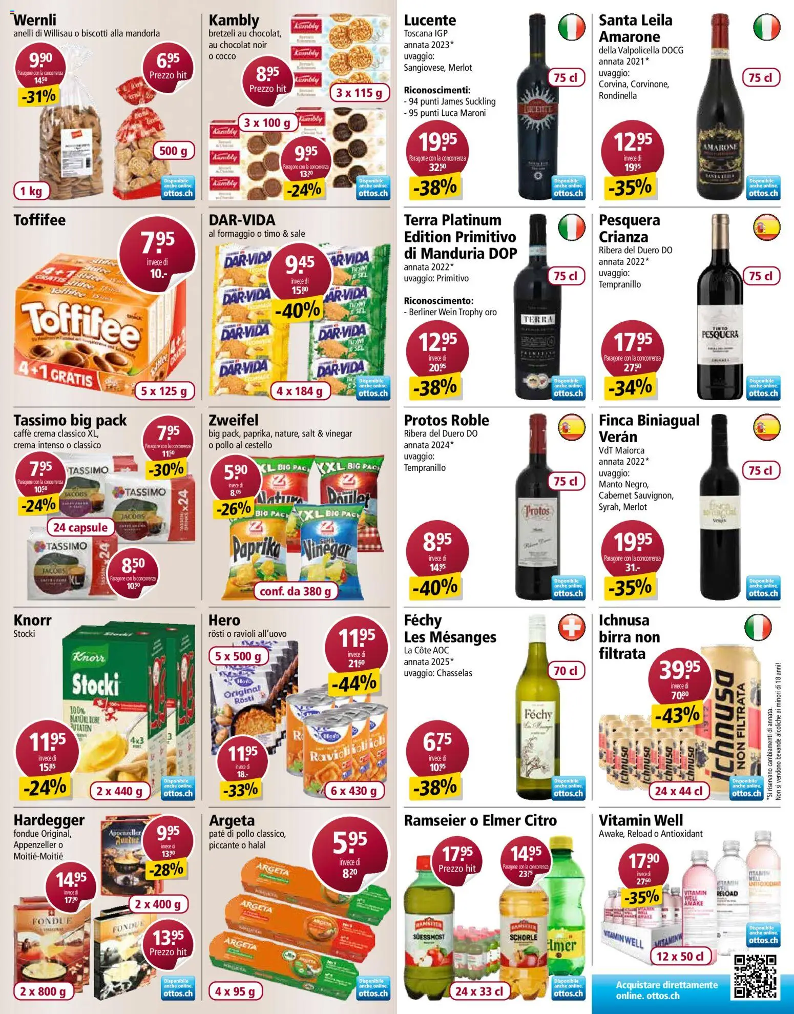 Otto's aktionen IT – gültig ab 25.08.2026 | Seite: 3 | Produkte: Merlot, Wein, Paprika, Fondue