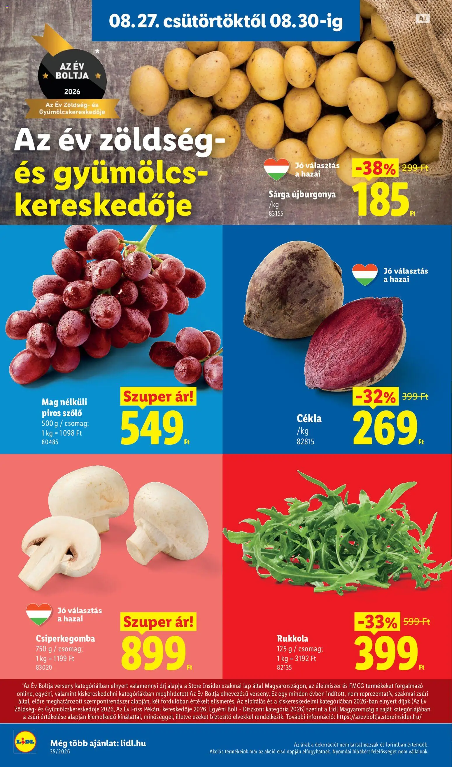 Lidl akciós ujság - amely érvényes a következő dátumtól: 2026.08.27. | Oldal: 4