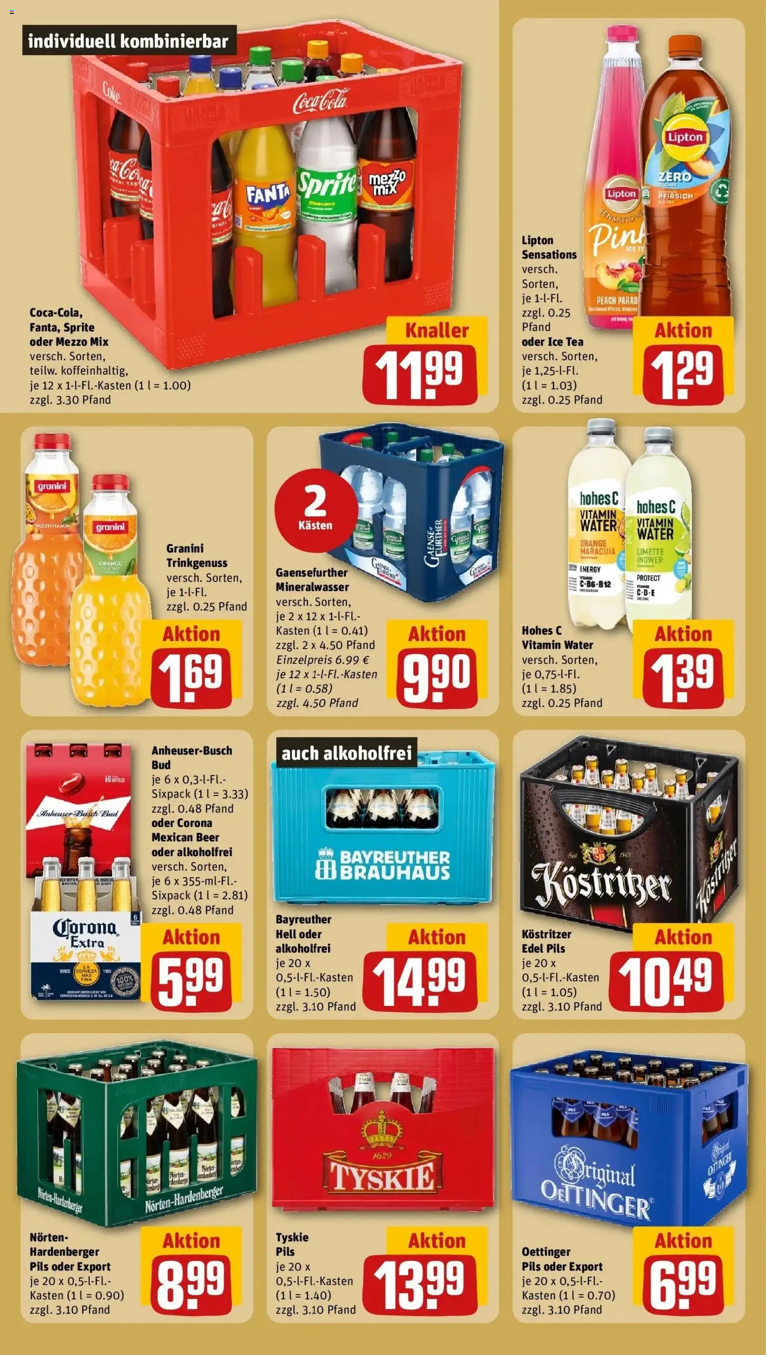 REWE Prospekt ab 28.09.2026 zum Blättern » Angebote | Seite: 24 | Produkte: Tyskie, Fanta, Limette, Oder mezzo mix