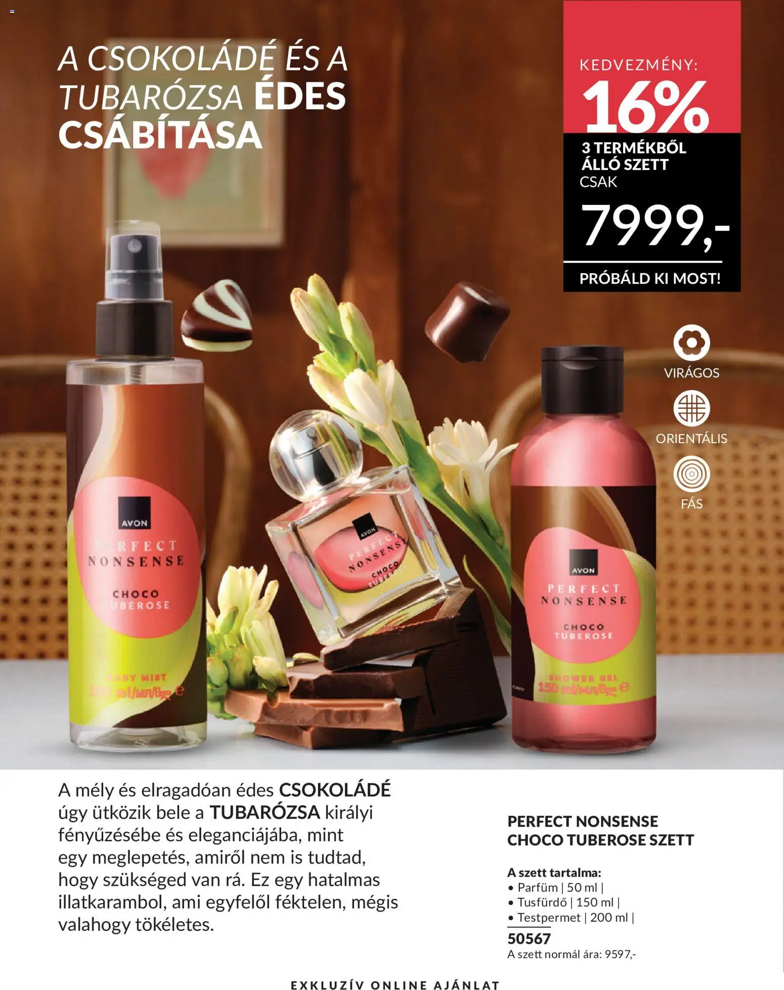 Avon akciós ujság - amely érvényes a következő dátumtól: 01.06.2026 | Oldal: 127 | Termékek: Testpermet, Body, Parfüm, Csokoládé