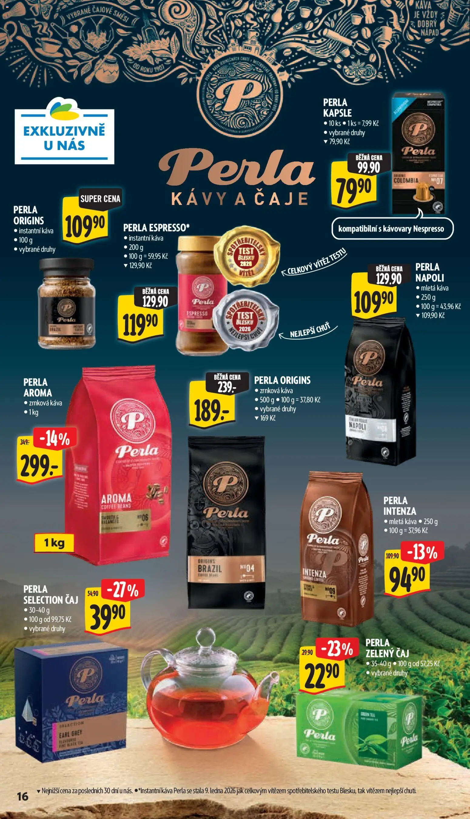 Albert leták - Supermarket od 30.09.2026 | Strana: 26 | Produkty: Káva Perla, Nespresso, Zrnková káva, Perla