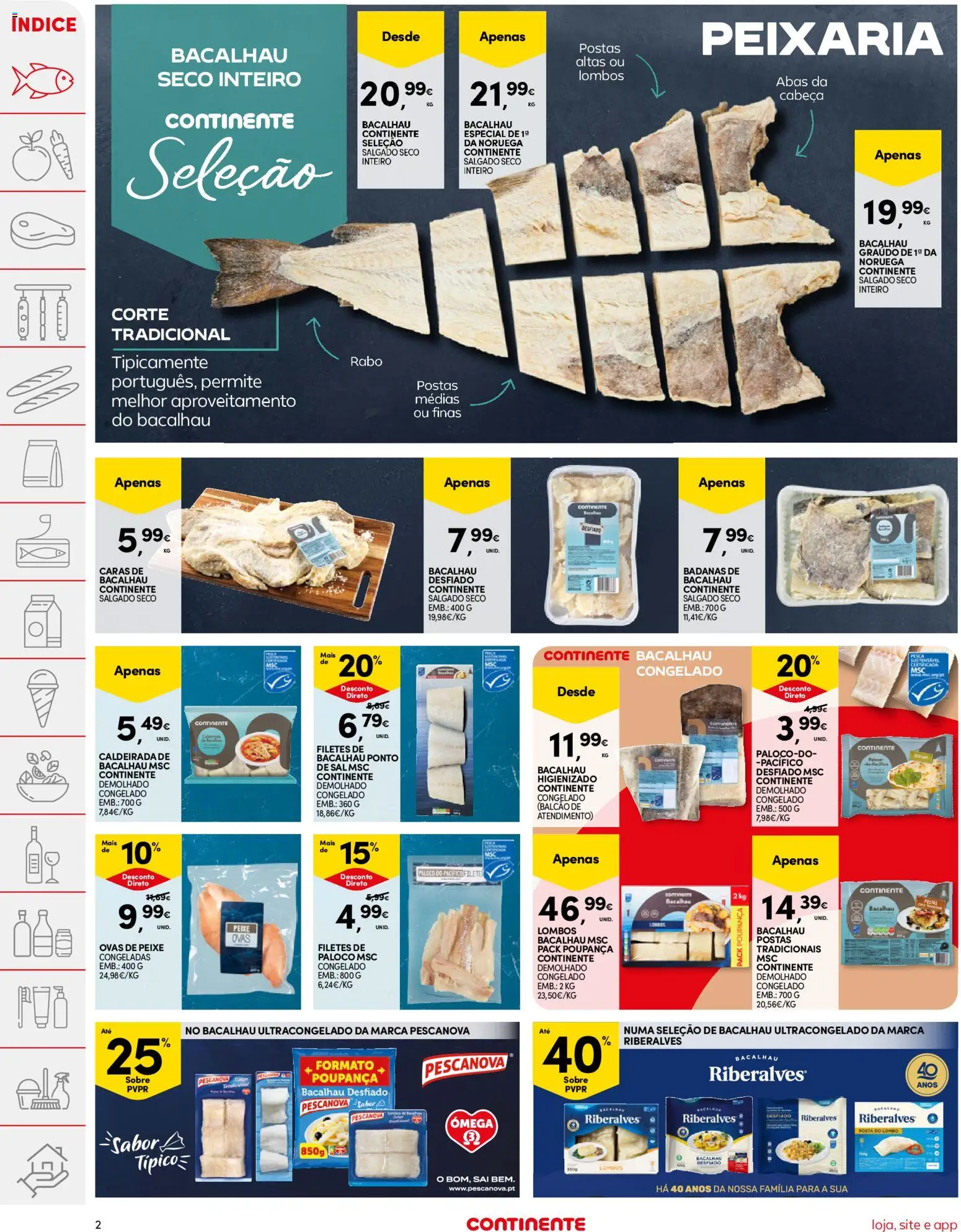 Continente folheto │ válido de 20/10/2026 | Página: 2 | Produtos: Bacalhau, Sal, Lombo, Filete