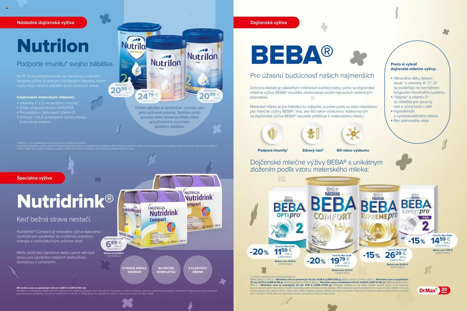 Nové Dr. Max akcie – leták je platný od 01.03.2026 | Strana: 9 | Produkty: Mlieko, Nutrilon, Beba