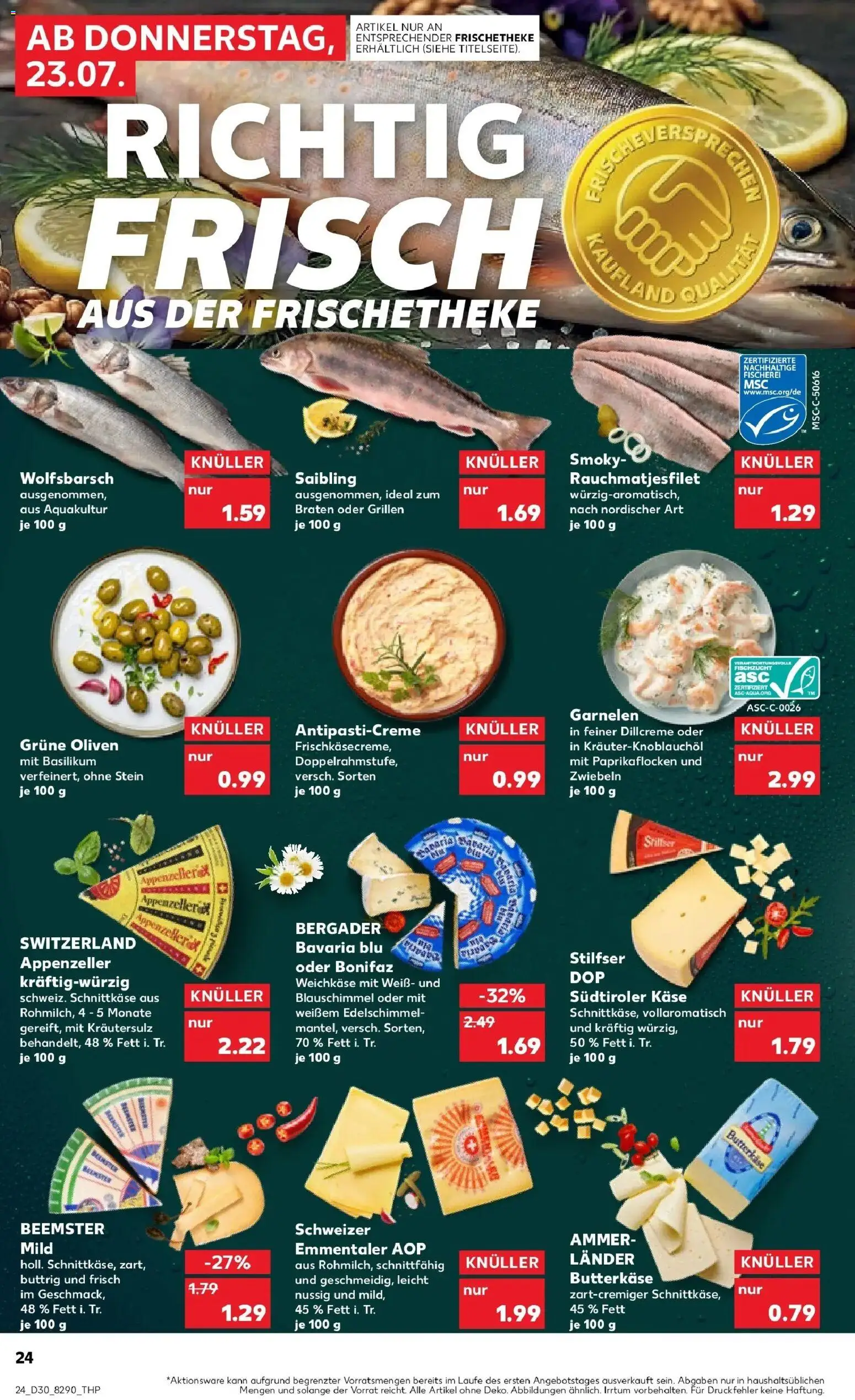 Kaufland Prospekt Lippstadt – gültig ab 20.07.2026 | Seite: 33 | Produkte: Käse, Garnelen, Zwiebeln