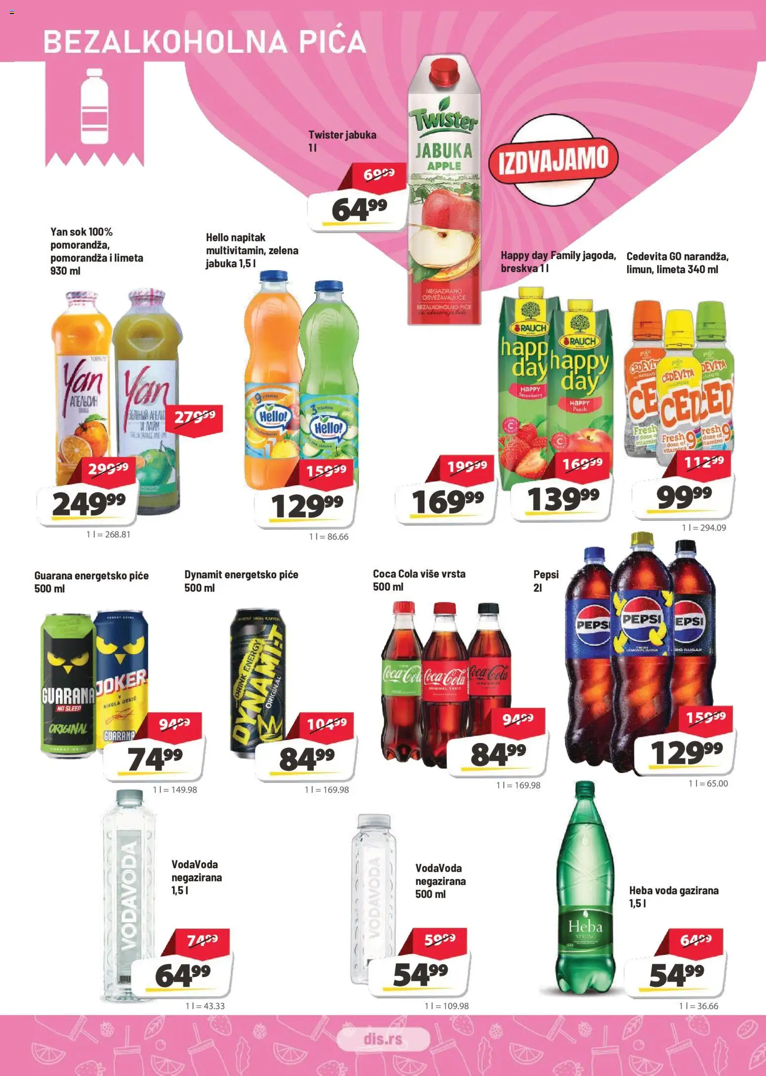 Super DIS katalog - važi od 29.10.2026 | Strana: 10 | Proizvode: Energetsko piće, Limeta, Pomorandza, Breskva
