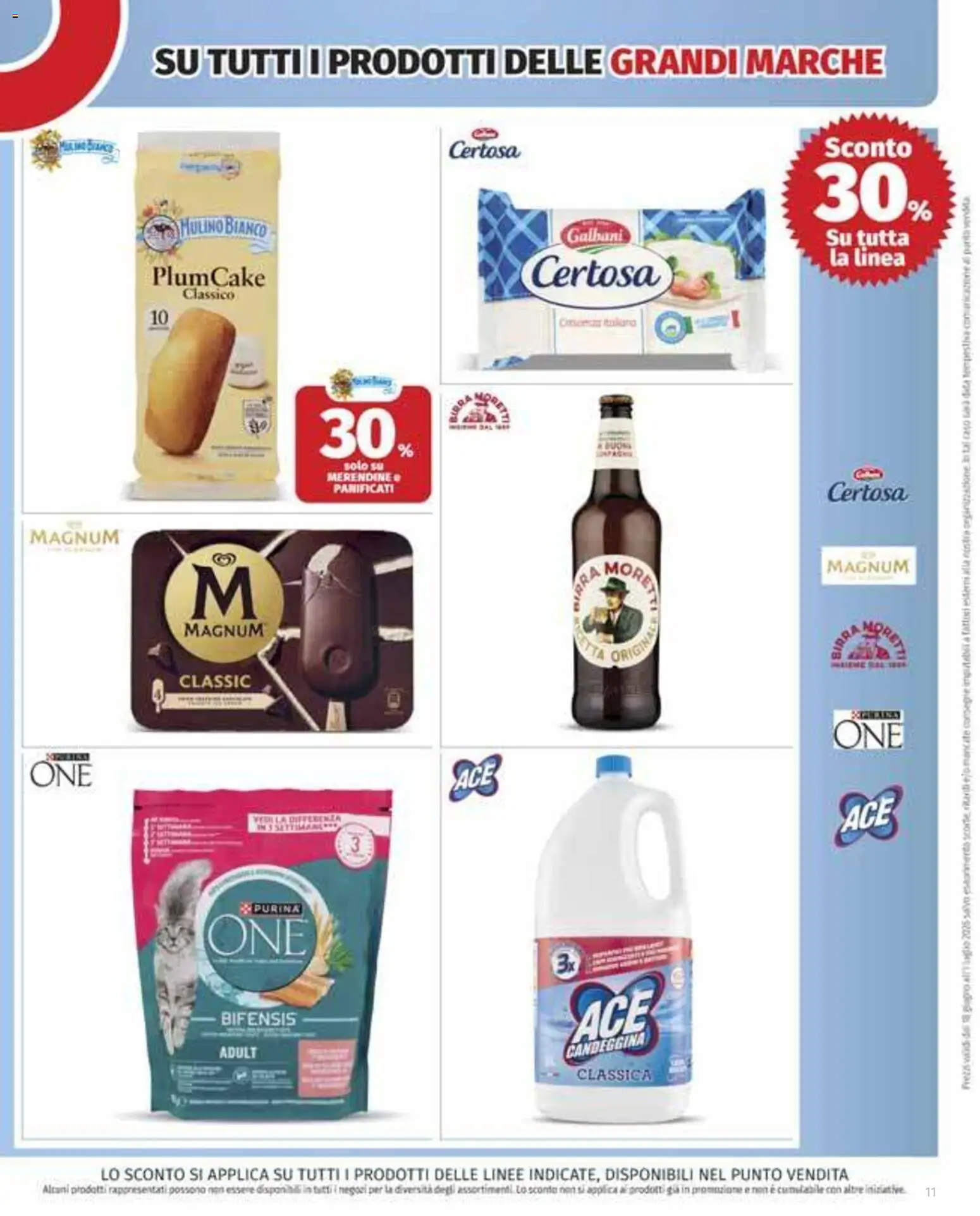 Volantino COOP del 11.06.2026 | Pagina: 11 | Prodotti: Candeggina, Merendine
