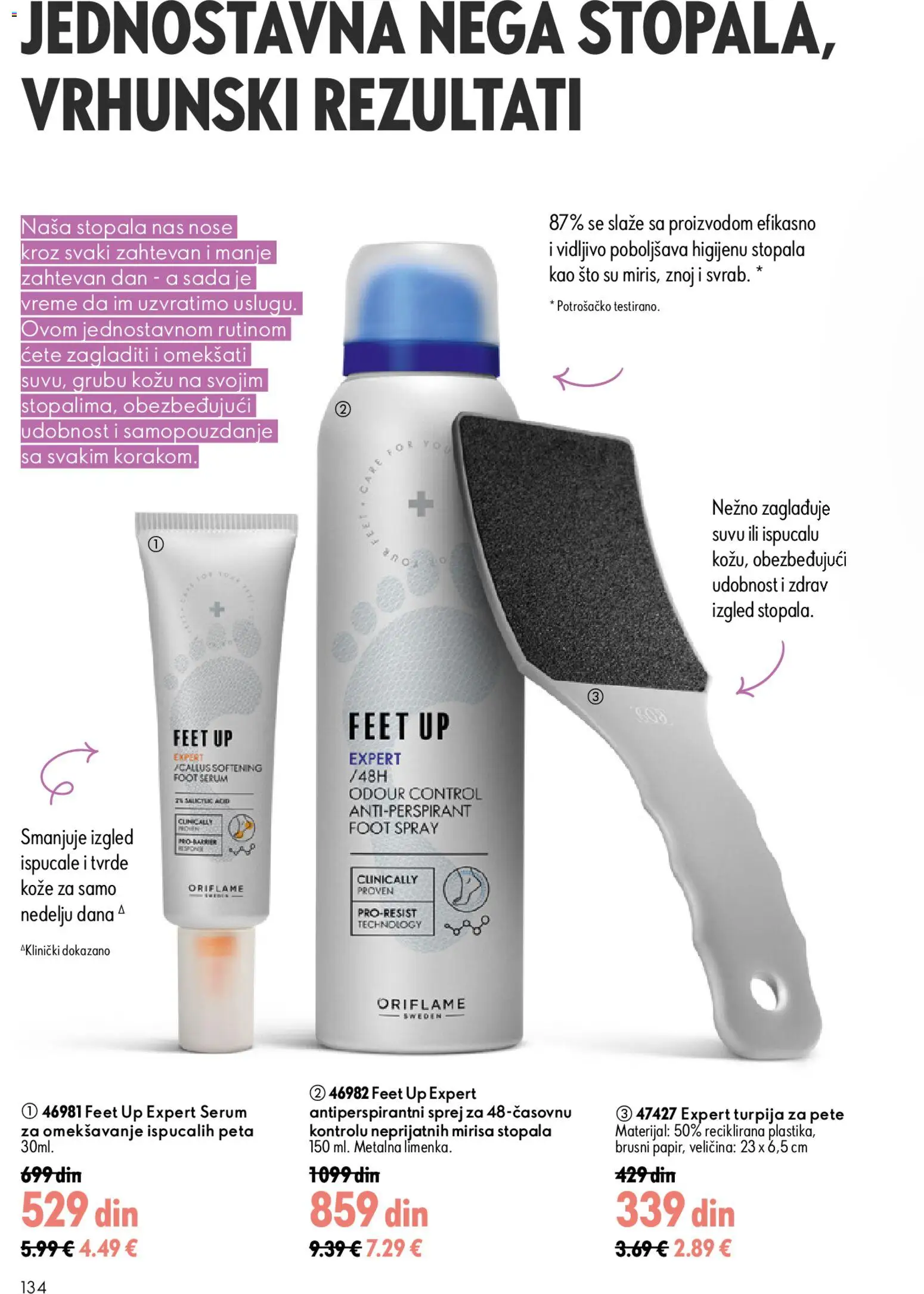 Oriflame katalog - važi od 26.08.2026 | Strana: 134 | Proizvode: Sto, Antiperspirant