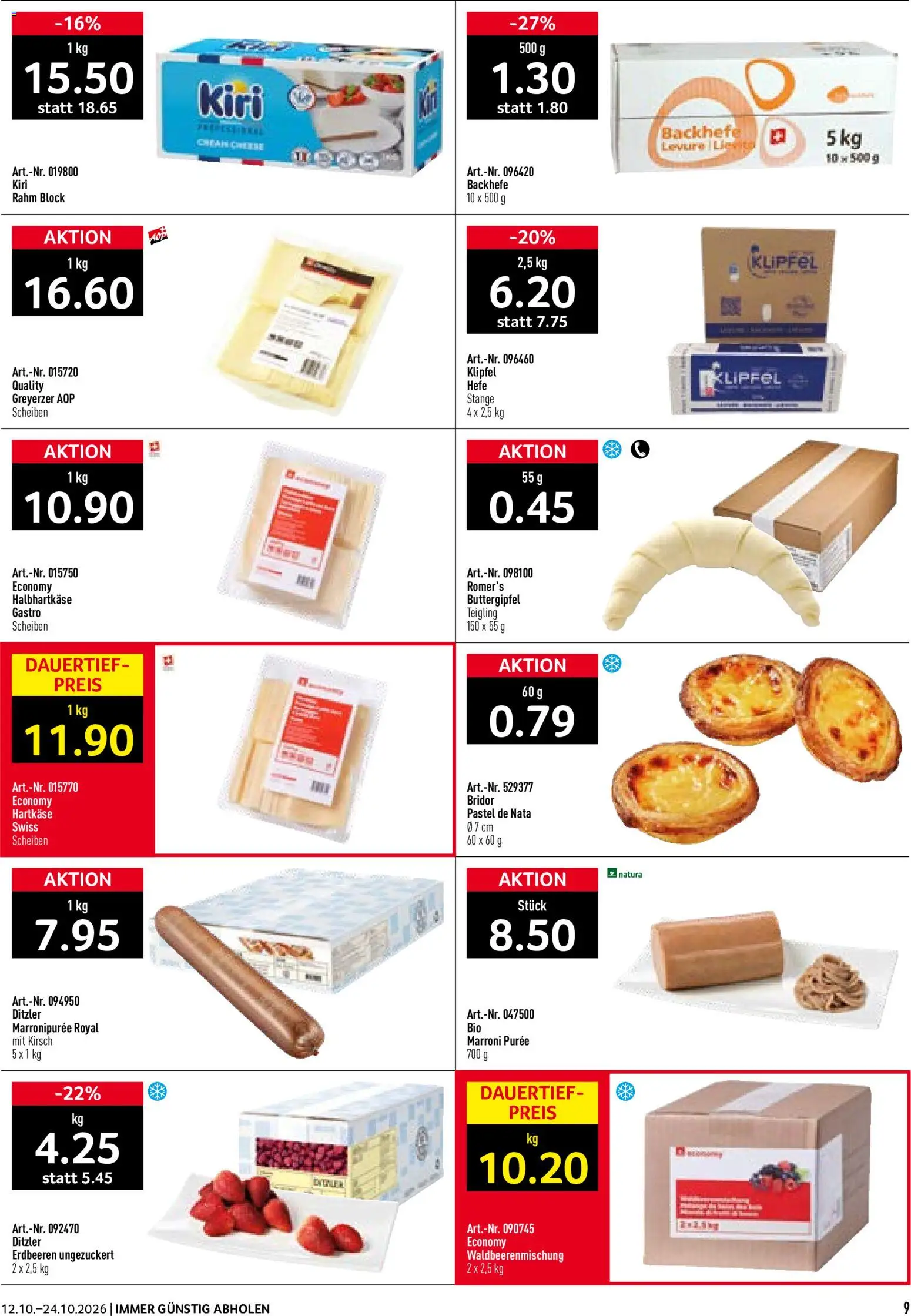 Prodega aktionen Bäckerei – gültig ab 12.10.2026 | Seite: 9 | Produkte: Erdbeeren