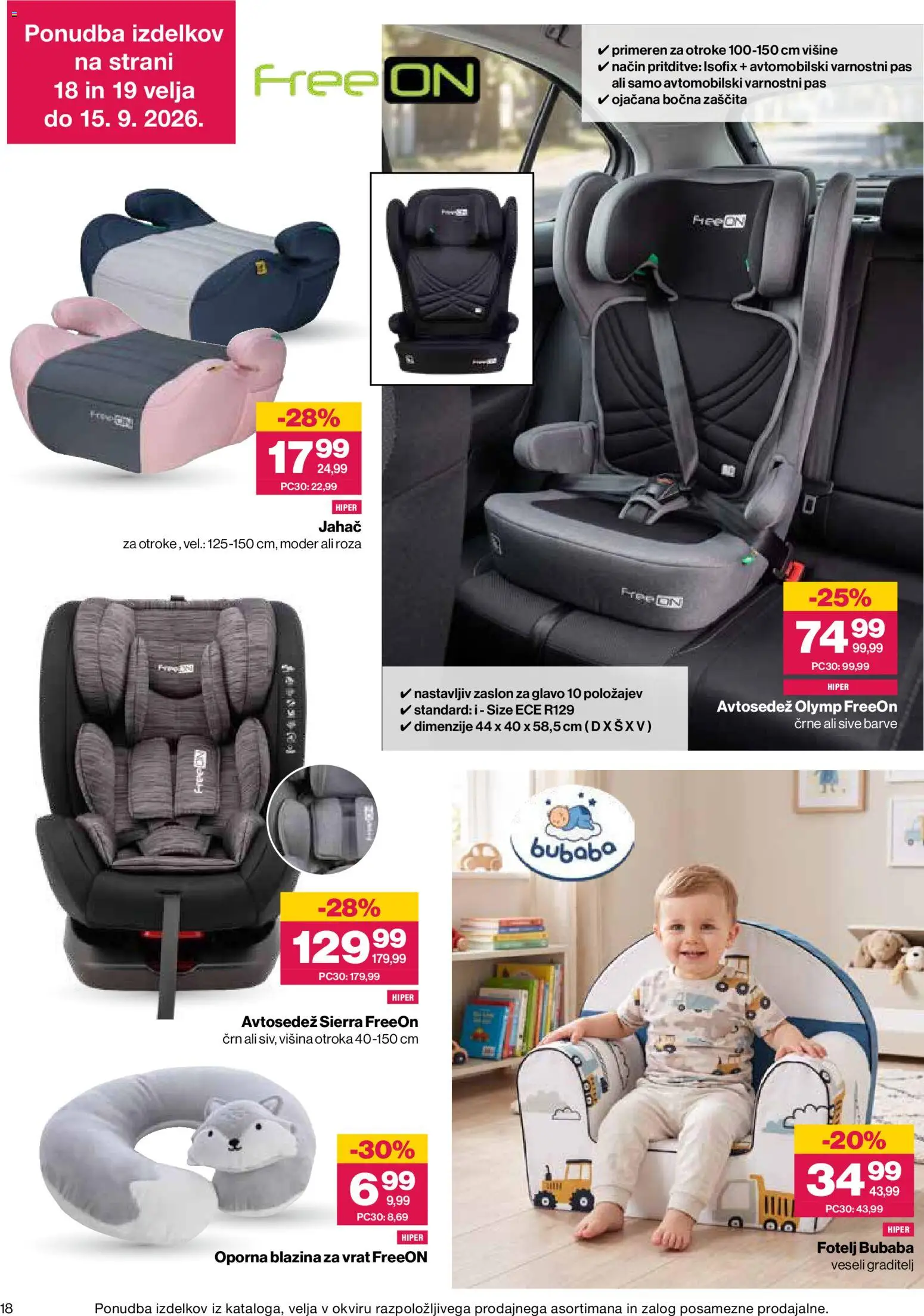 Novi Mercator katalog ponudbe – veljaven od 26.08.2026 | Stran: 18 | Izdelki: Blazina, Fotelj, Pas