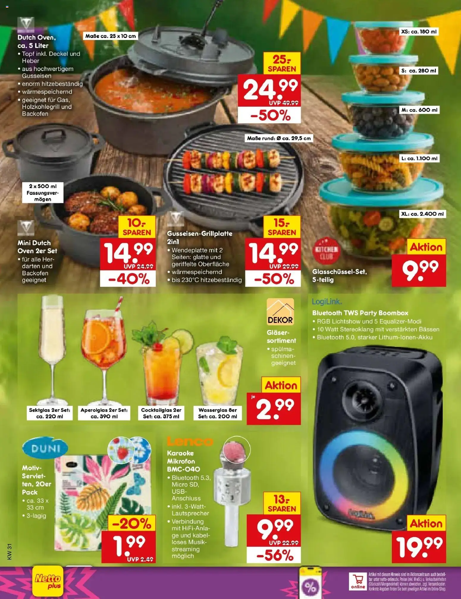 Netto Marken-Discount Prospekt Bielefeld – gültig ab 27.07.2026 | Seite: 47 | Produkte: Kabel, Mikrofon, Lautsprecher, Backofen