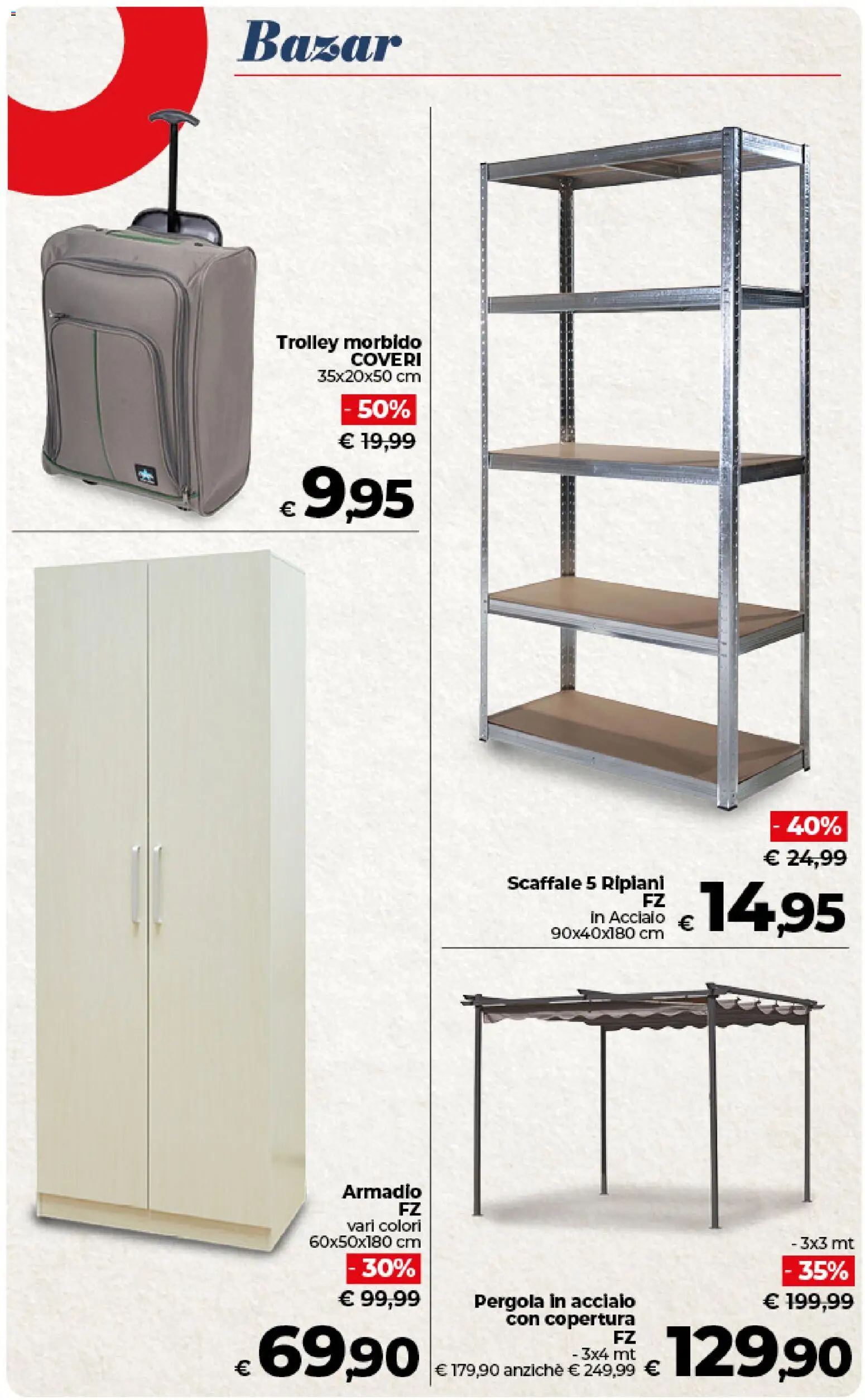 Volantino COOP del 09.06.2026 | Pagina: 44 | Prodotti: Pergola, Scaffale, Trolley, Armadio