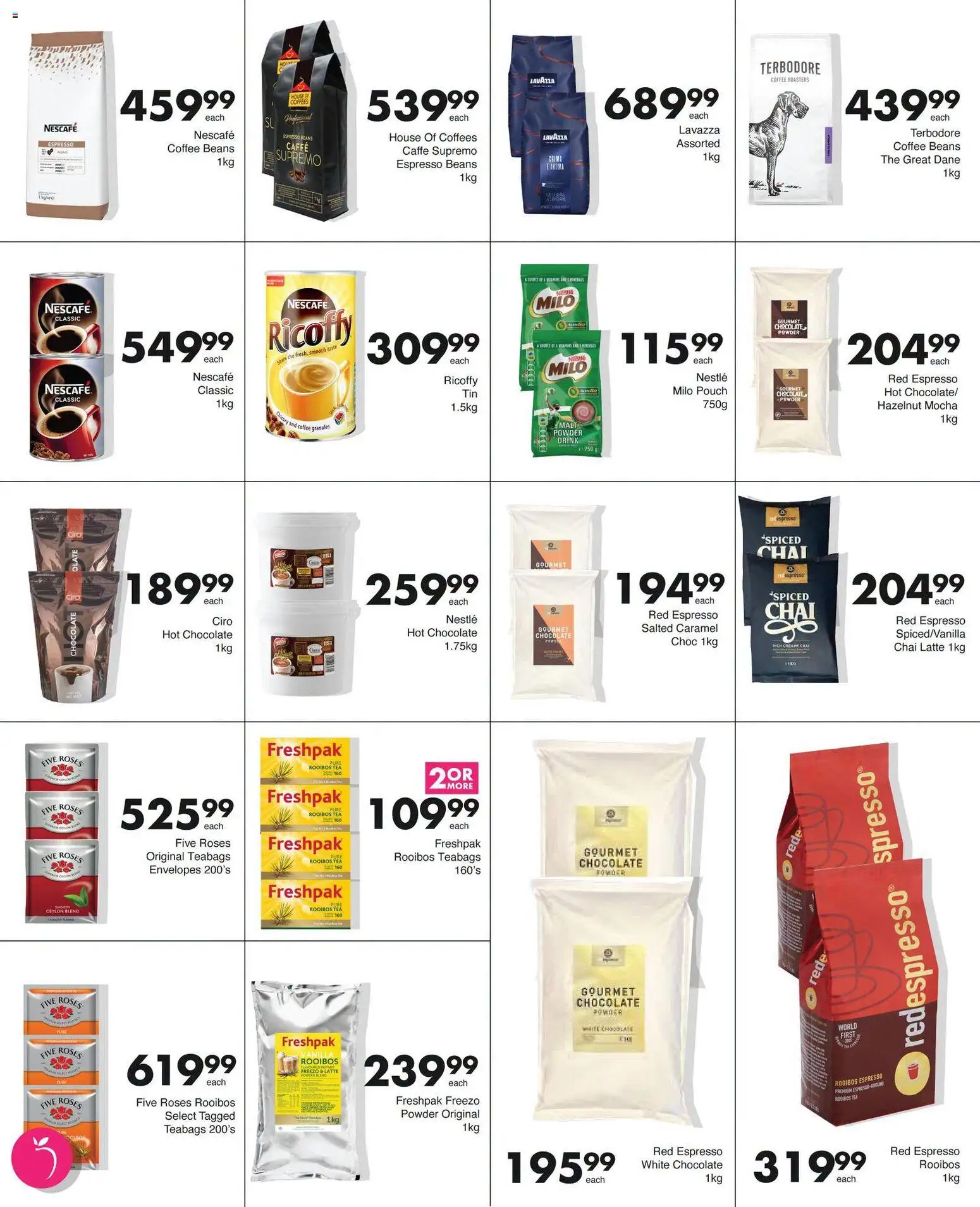 New Save catalogue – valid from 08/07/2026 | Page: 15 | Products: Beans, Hot chocolate, Chocolate, Powder