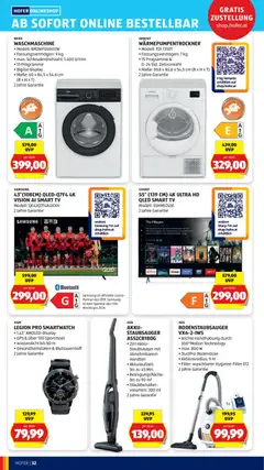 43"(108CM) QLED-Q7F4 4K VISION AI SMART TV, Modell: QE43Q7F4AUXXN, 2 Jahre Garantie ab 24.07.2026 gültig | Seite: 42 | Produkte: TV, Waschmaschine, Staubsauger, Smartwatch