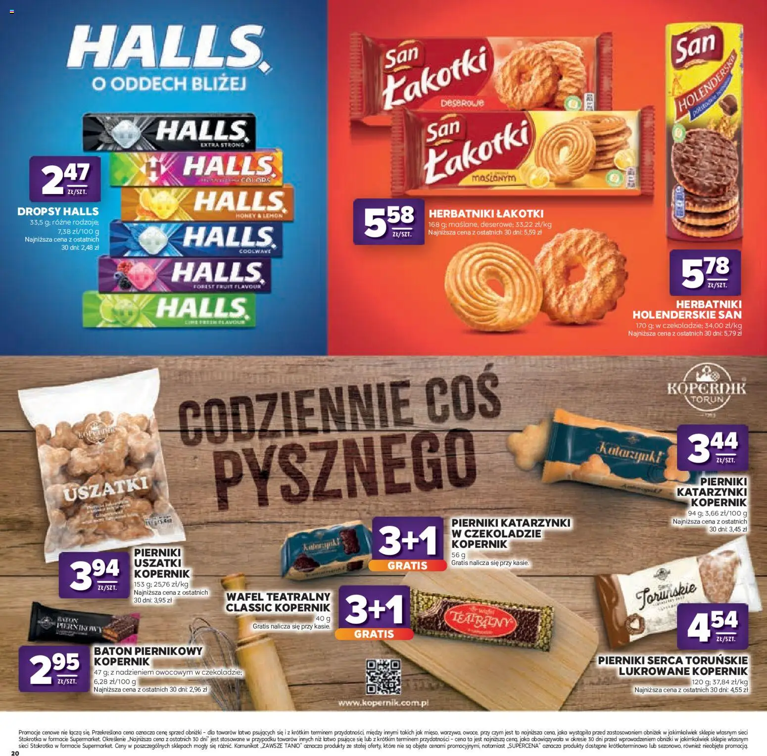 Stokrotka gazetka - Katalog Kulinarny od 20.08.2026 | Strona: 20 | Produkty: Pierniki, Stokrotka, Herbatniki, Baton