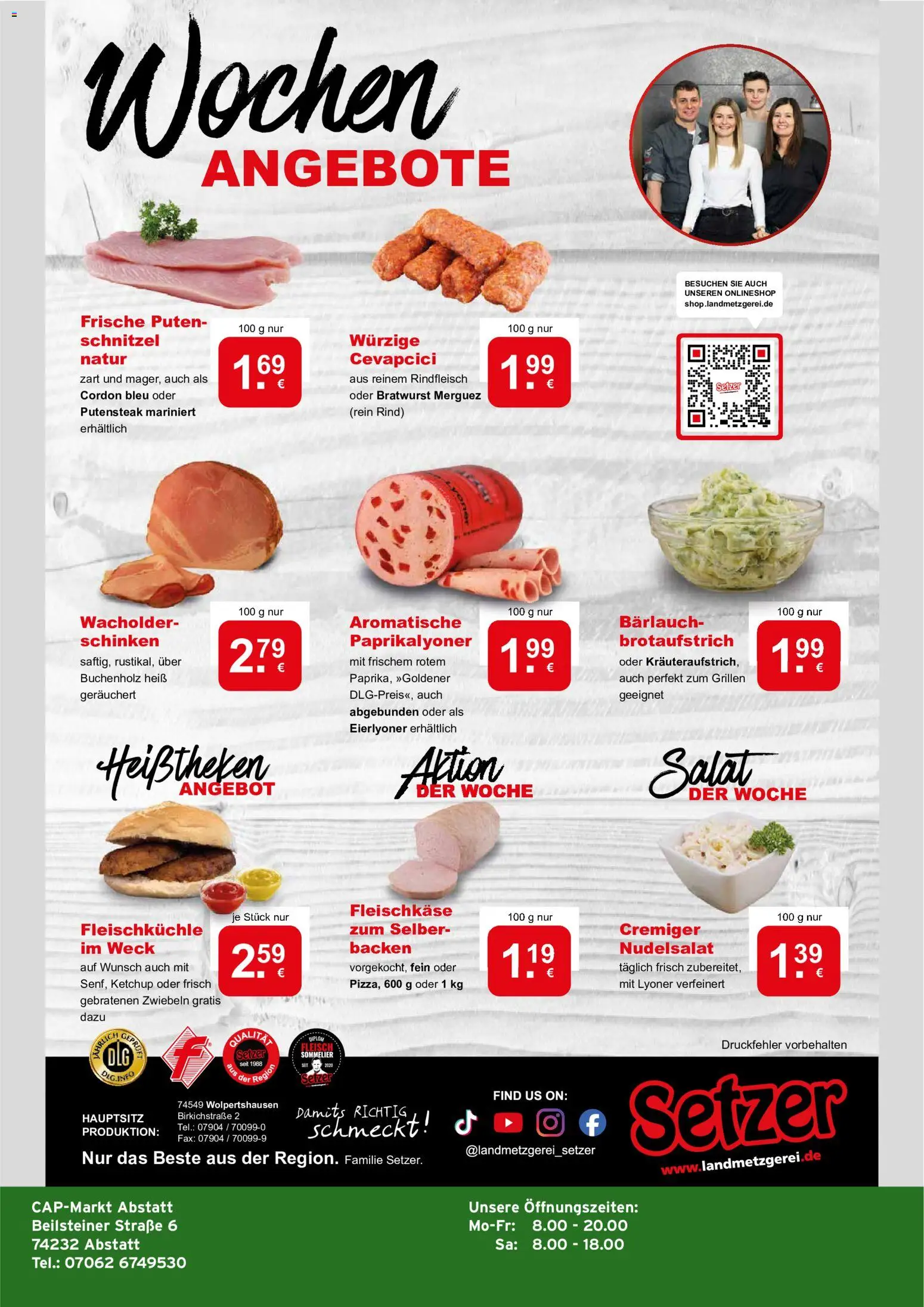 CAP Markt Prospekt – gültig ab 27.07.2026 | Seite: 4 | Produkte: Bratwurst, Zwiebeln, Schinken, Rindfleisch