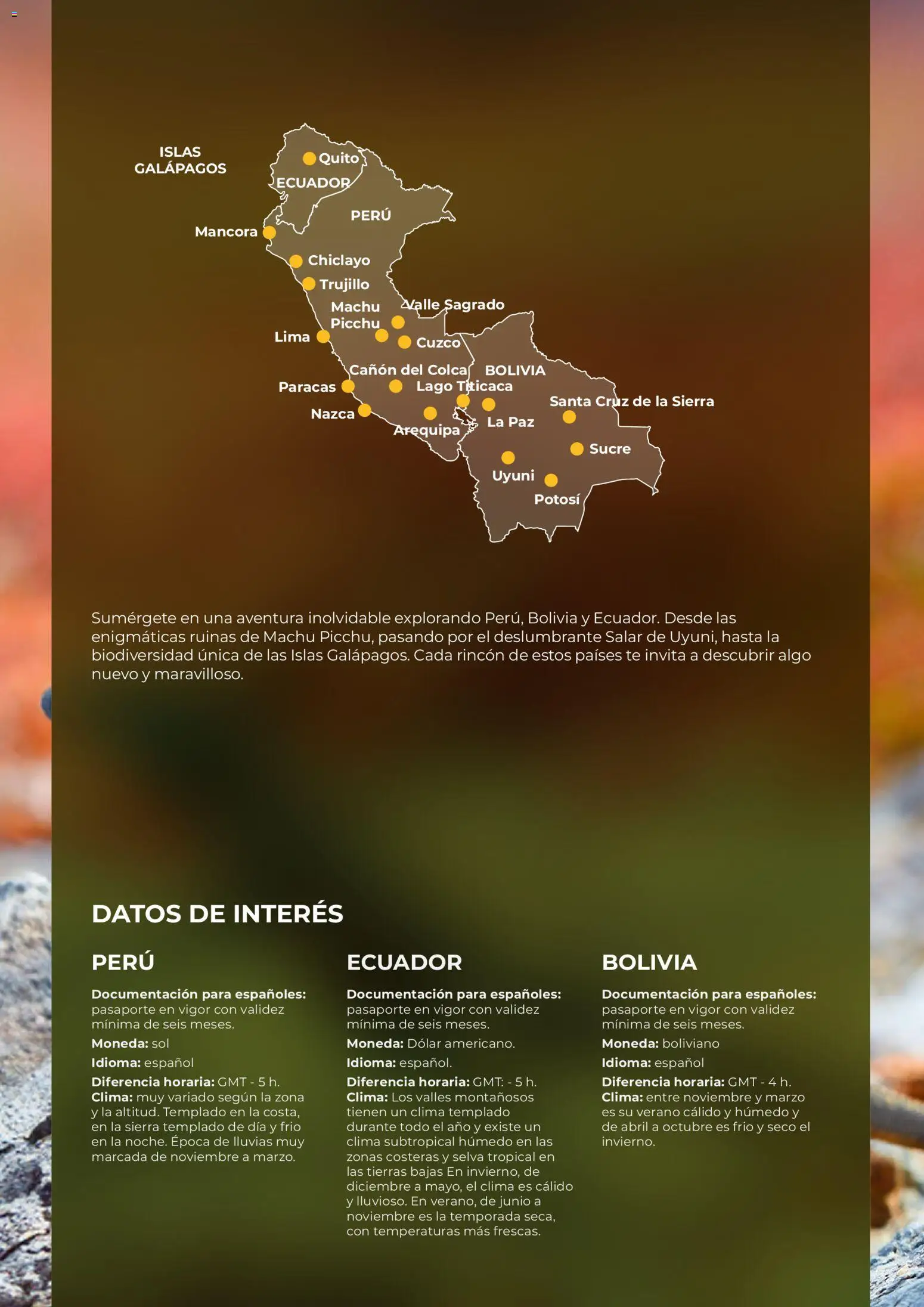 Viajes El Corte Inglés Centroamérica y Sudamérica │ válido desde el 01.01.2026 | Página: 45 | Productos: Lima, Té