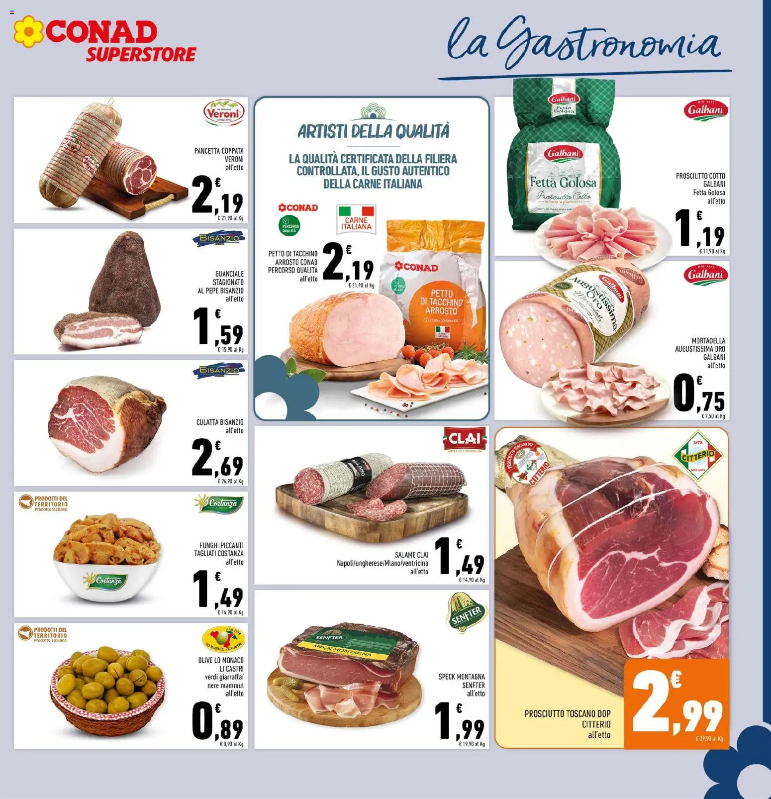 Volantino Conad del 01/07/2026 | Pagina: 9 | Prodotti: Arrosto, Salame, Pepe, Mortadella