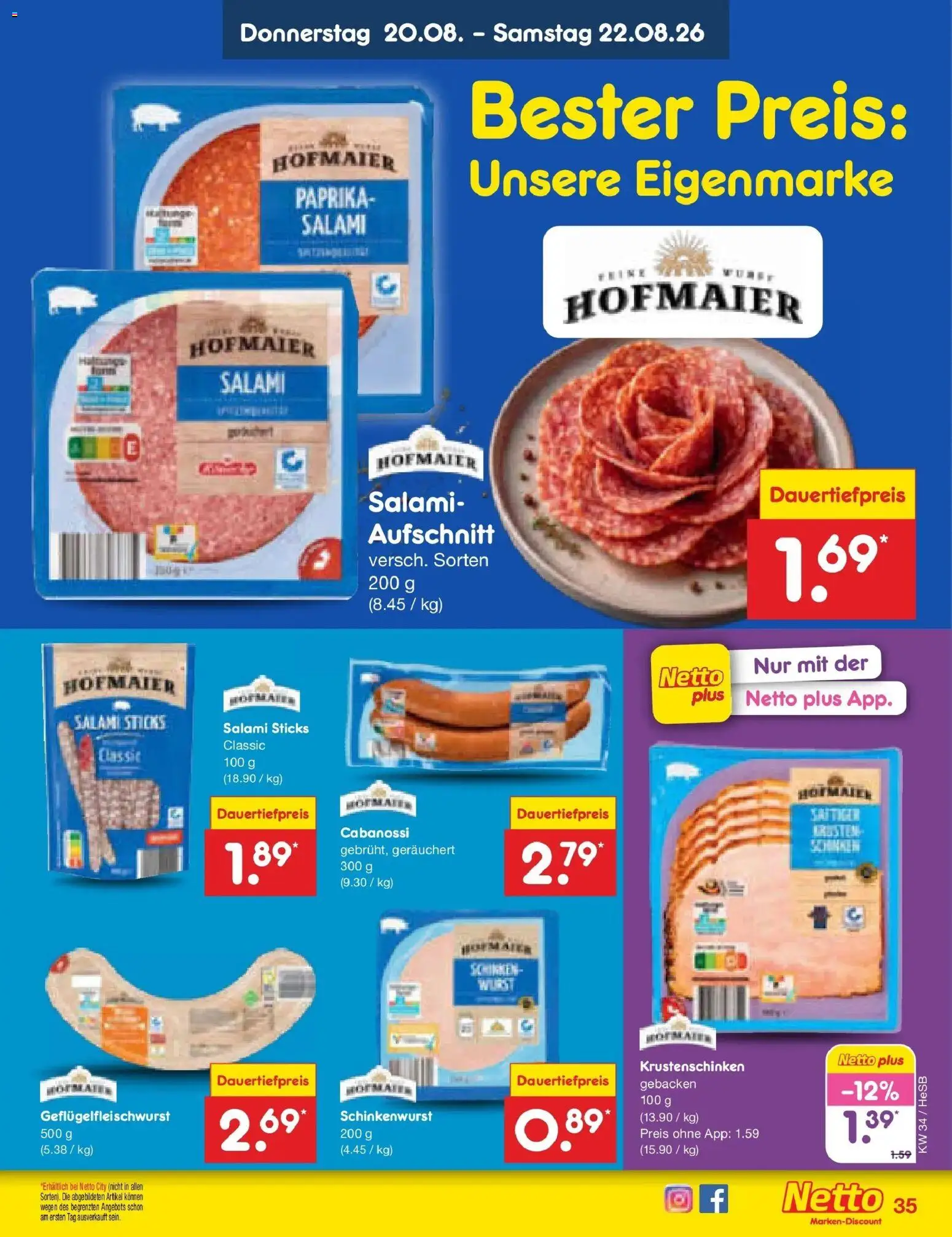 Netto Marken-Discount Prospekt Hamburg – gültig ab 17.08.2026 | Seite: 53 | Produkte: Paprika, Salami