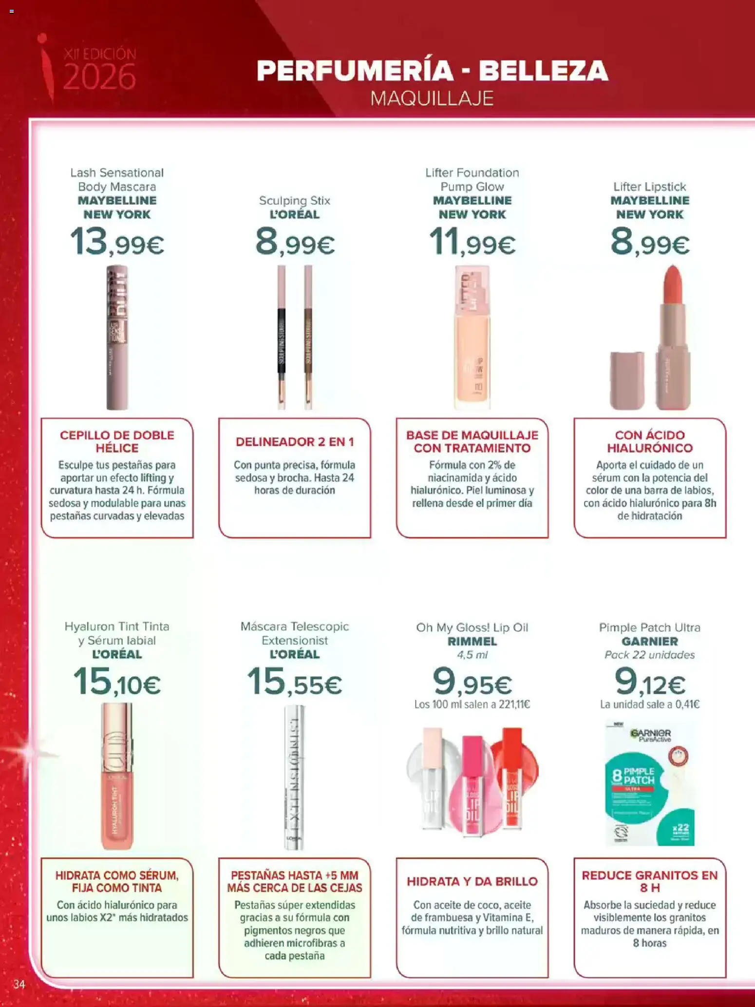 Carrefour Innovación │ válido desde el 05.05.2026 | Página: 34 | Productos: Maquillaje, Cepillo, Máscara, Aceite