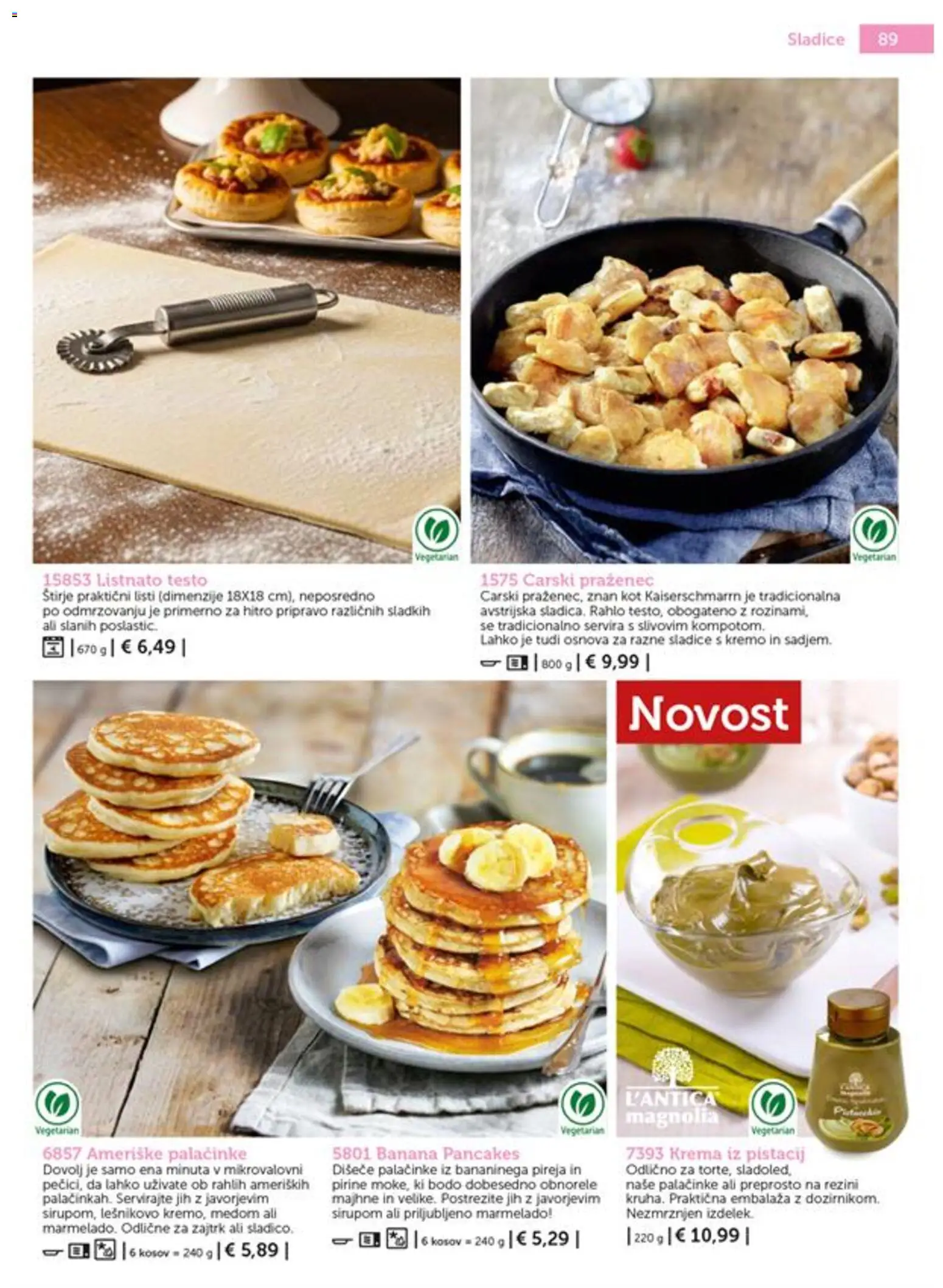 Novi Bofrost katalog ponudbe – veljaven od 01.07.2026 | Stran: 89 | Izdelki: Palačinke, Krema