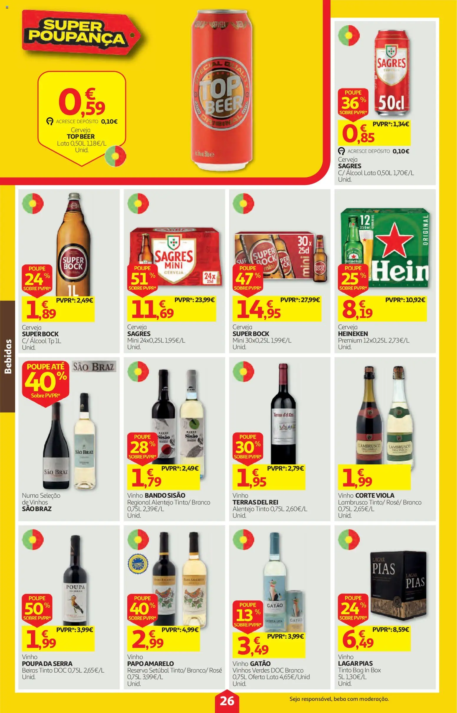 Auchan folheto │ válido de 22/10/2026 | Página: 26 | Produtos: Top, Bebidas, Vinho, Álcool