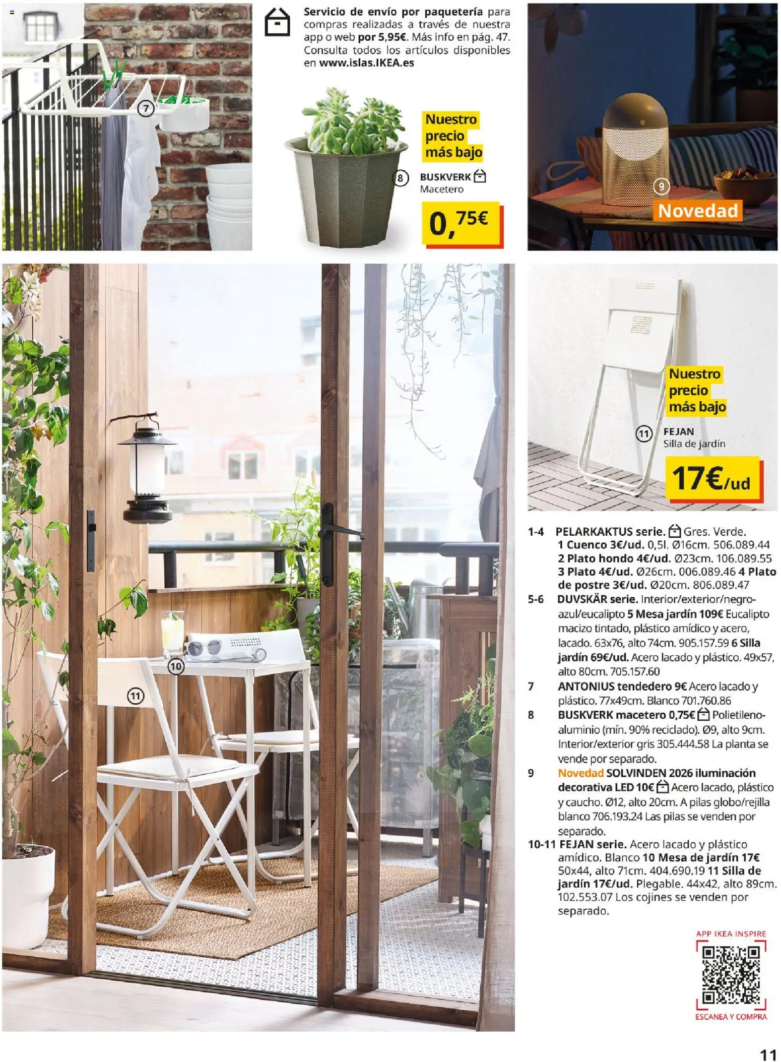 Catálogo IKEA Muebles de exterior │ válido desde el 17/12/2025 | Página: 11 | Productos: Mesa de jardín, Postre, Macetero, Mesa