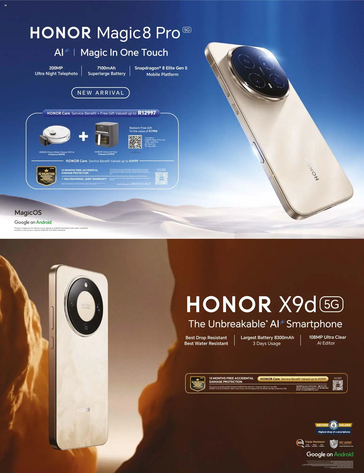 New Telkom catalogue – valid from 01.04.2026 | Page: 14 | Products: Smartphone, Fryer, Battery, Air fryer