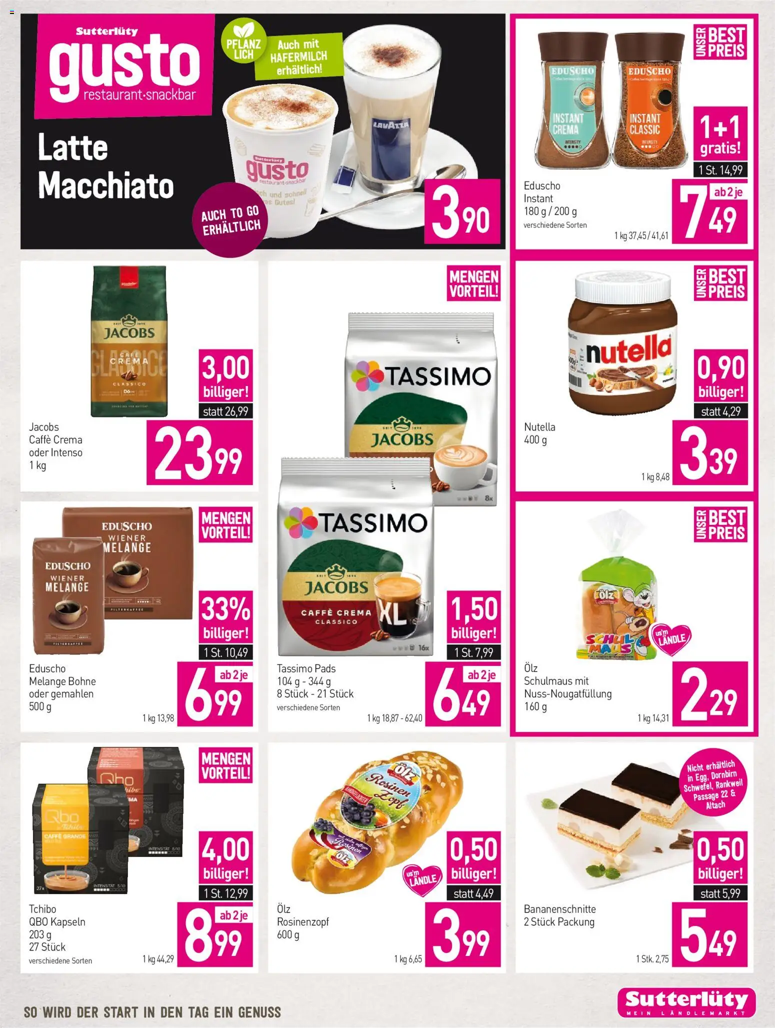 Sutterlüty Flugblatt gültig ab 10.09.2026 | Seite: 3 | Produkte: Rosinen, Nutella, Maus, Bohne