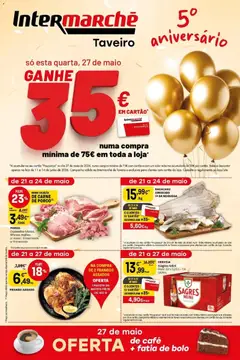 Pré-visualização Intermarché - Isto é que são preços BAIXOS! válido de 21.05.2026 | Página: 1 | Produtos: Batata, Batata frita, Bolo, Cerveja