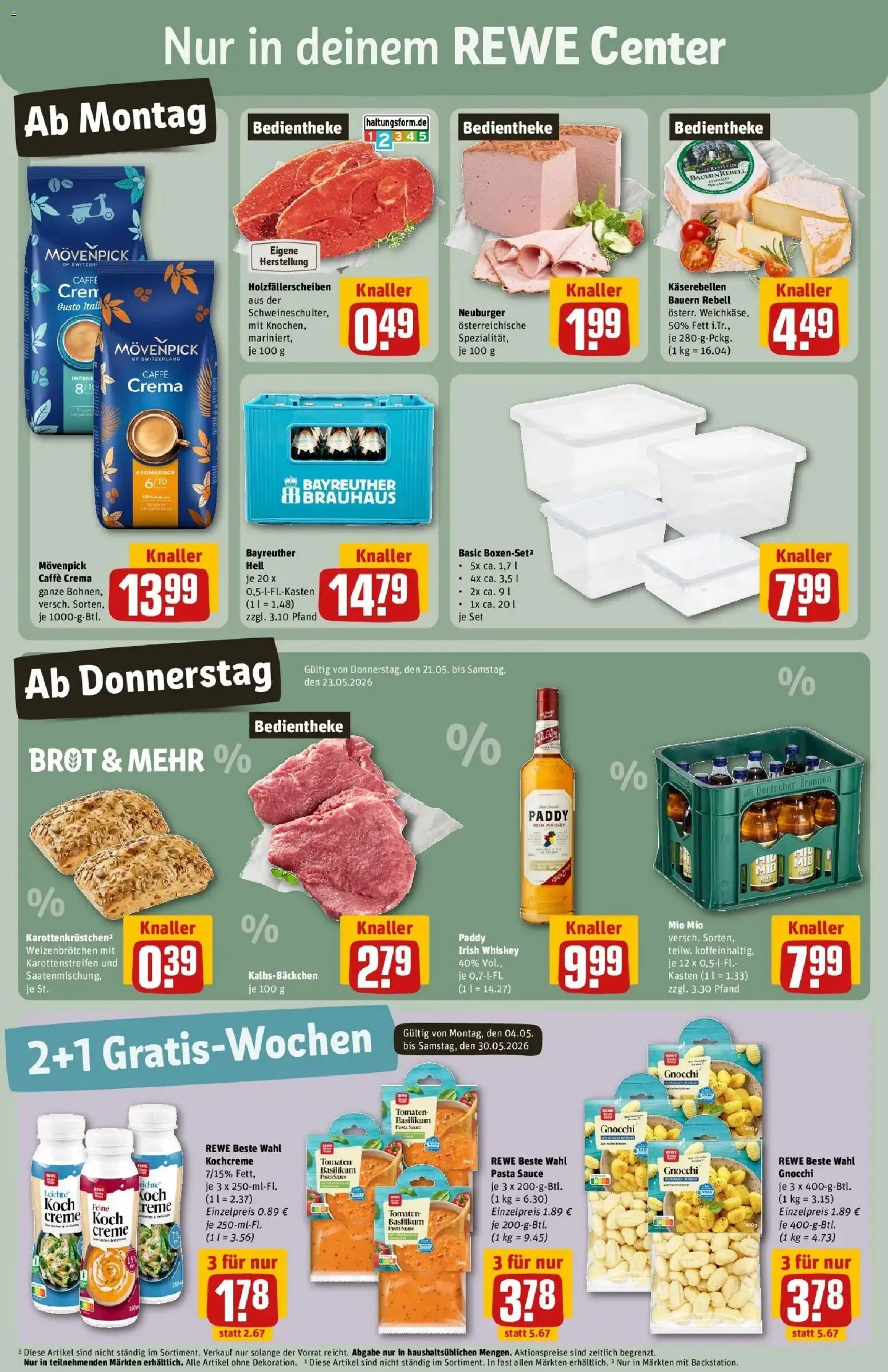 Rewe Prospekt Lutherstadt Eisleben – gültig ab 17.05.2026 | Seite: 3 | Produkte: Tomaten, Creme, Brot, Whiskey