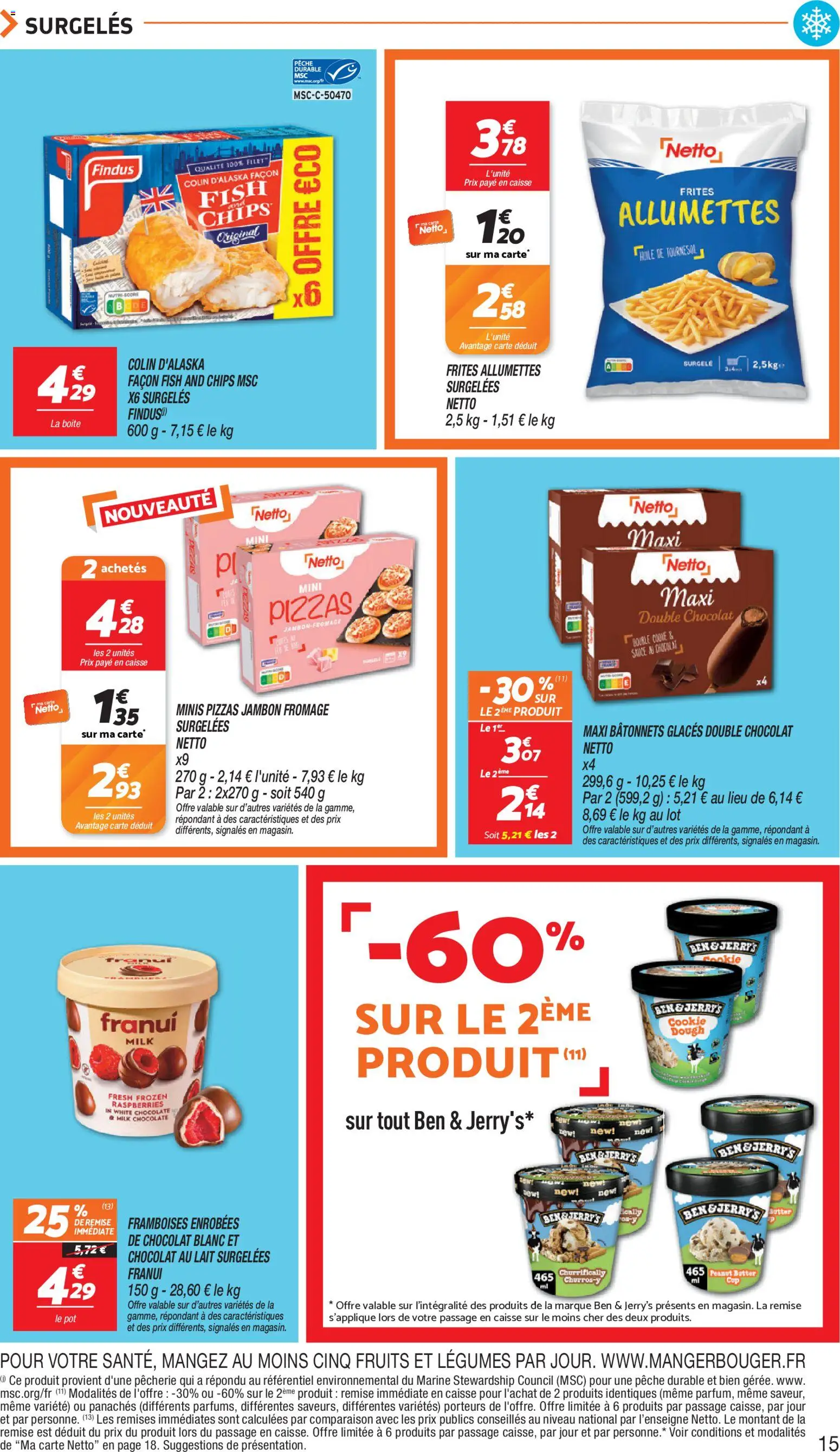 {H1} | Page: 15 | Produits: Glaces, Fromage, Chocolat, Chips
