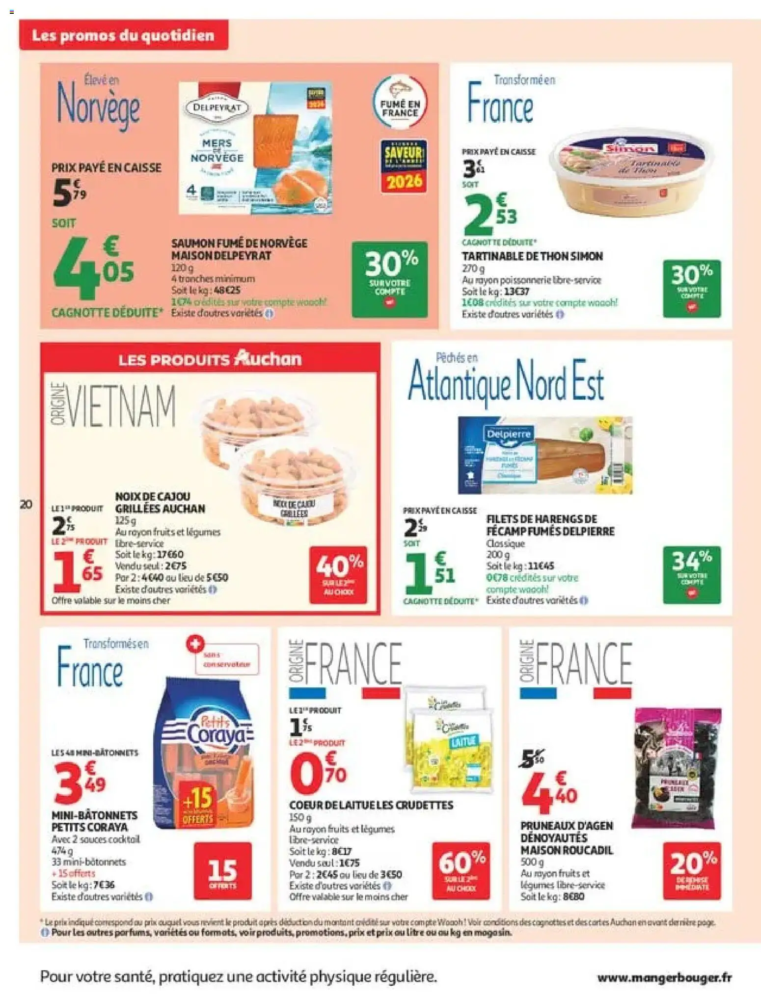 {H1} | Page: 20 | Produits: Noix de cajou, Saumon fumé, Poissonnerie, Thon