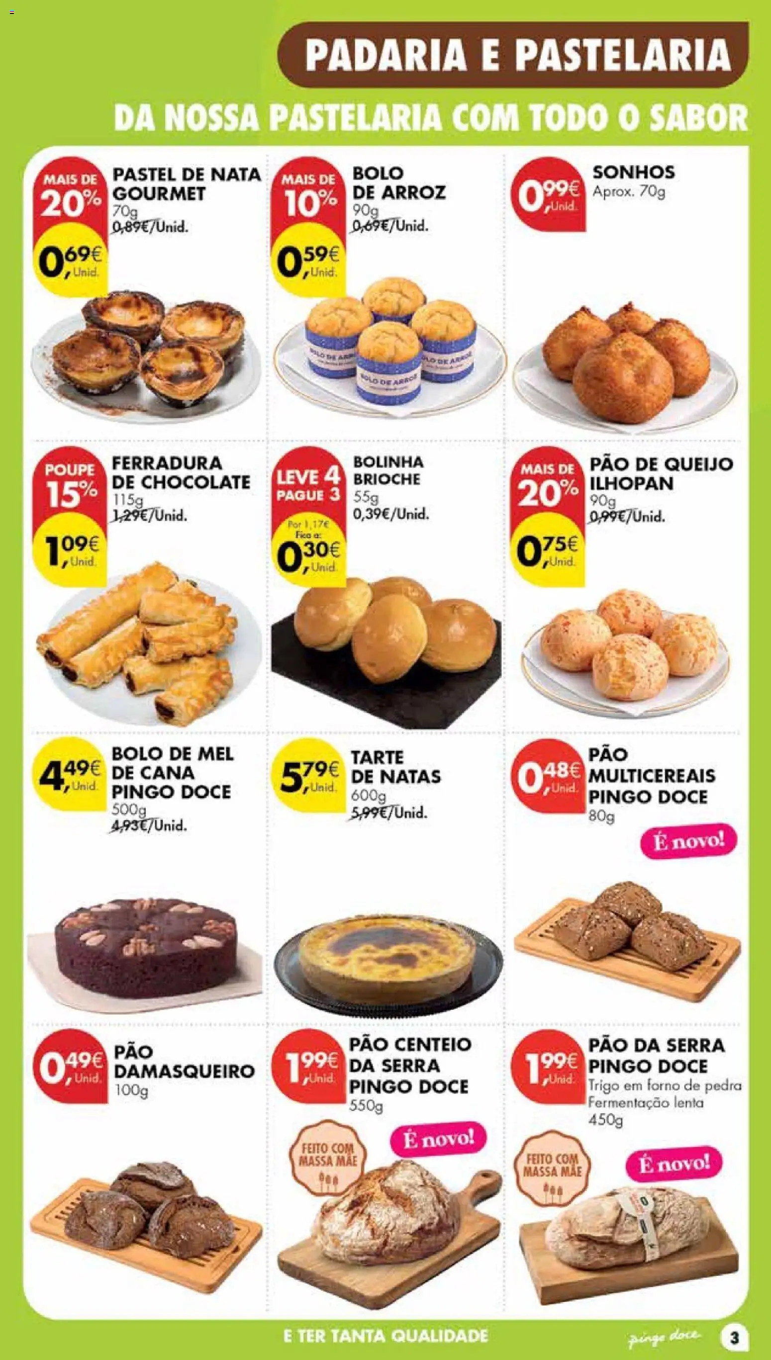 Pingo Doce folheto Poupe Esta Semana Madeira │ válido de 20/10/2026 | Página: 3 | Produtos: Padaria, Pão de queijo, Queijo, Mel