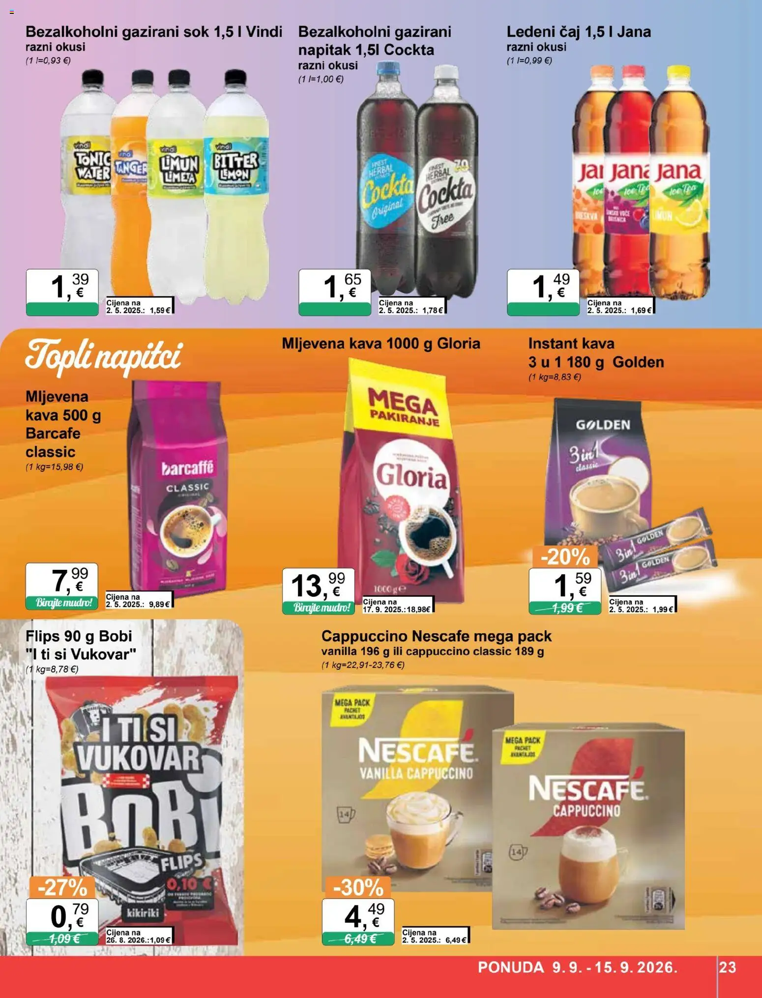 KTC katalog | vrijedi od 09.09.2026 | Stranica: 23 | Proizvodi: Flips, Mljevena kava, Kava, Napitak
