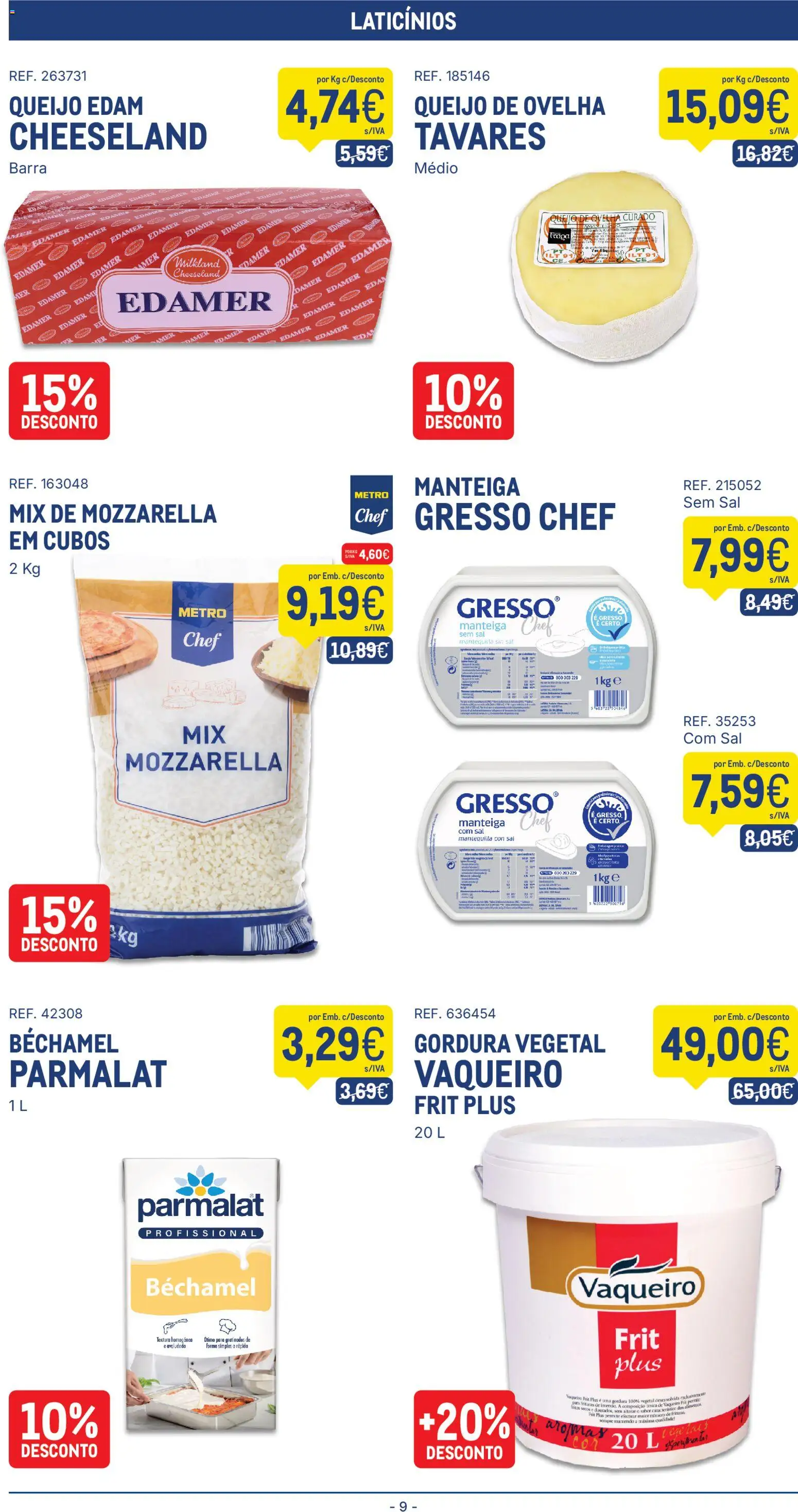 Makro Folheto │ válido de 22/09/2026 | Página: 9 | Produtos: Sal, Queijo de ovelha, Manteiga, Queijo