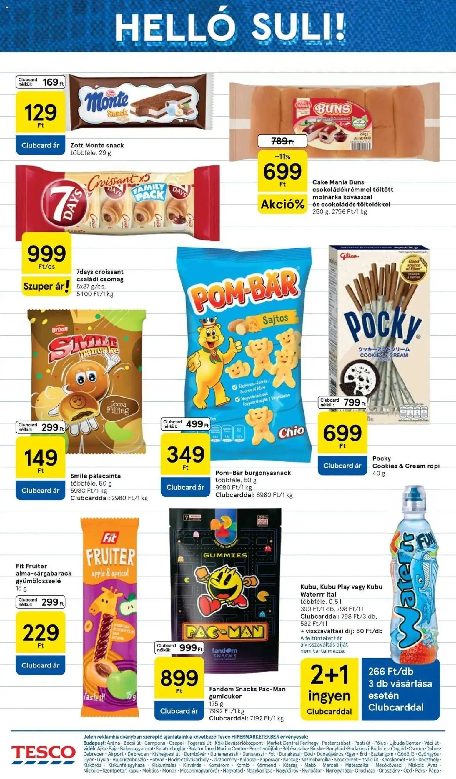 Tesco akciós ujság - amely érvényes a következő dátumtól: 2026.08.18. | Oldal: 26 | Termékek: Croissant, Kubu, Gumicukor, Ropi