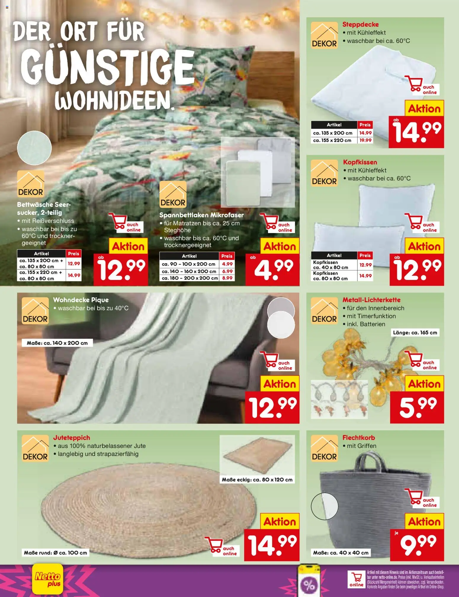 Netto Marken-Discount Prospekt – gültig ab 29.06.2026 | Seite: 44 | Produkte: Trockner, Batterien, Bettwäsche, Kopfkissen