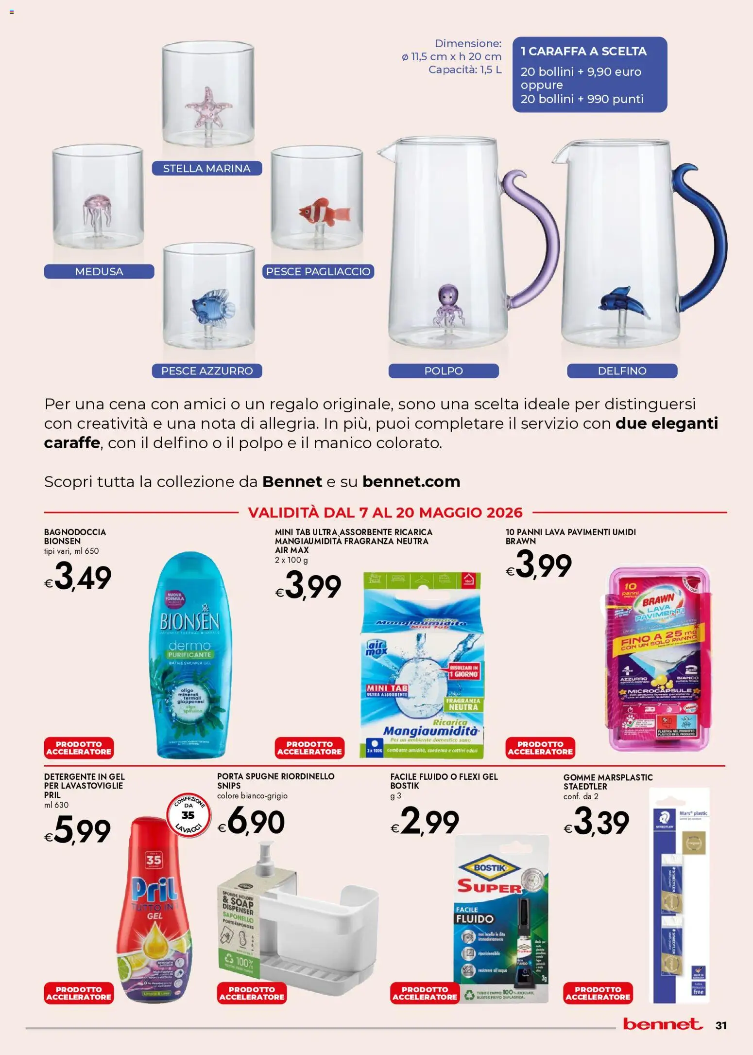 Volantino bennet del 07.05.2026 | Pagina: 31 | Prodotti: Detergente, Pesce, Polpo, Fragranza
