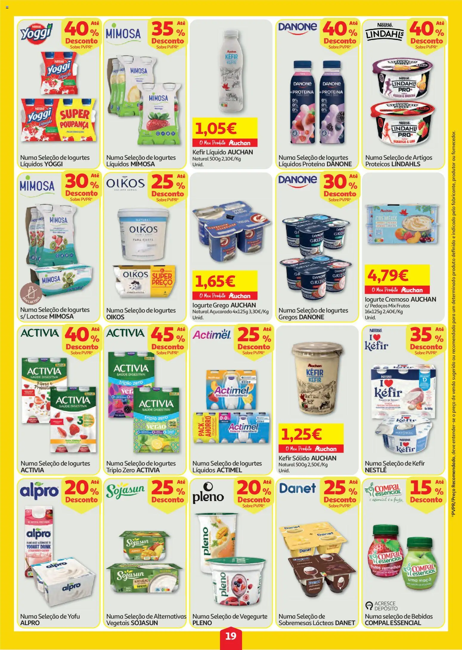 Auchan folheto │ válido de 06/08/2026 | Página: 19 | Produtos: Iogurte, Maça, Chocolate, Proteina